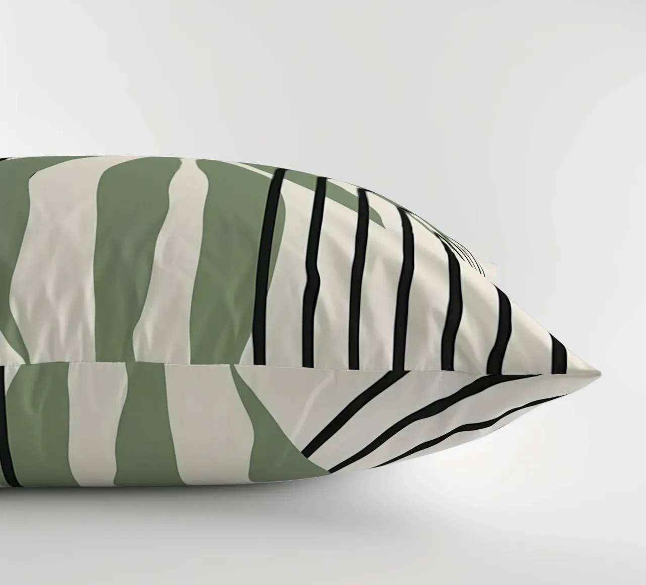 forme astratte foglie linee geometriche linee ad arco giallo c cuscino da Janine P McGuire