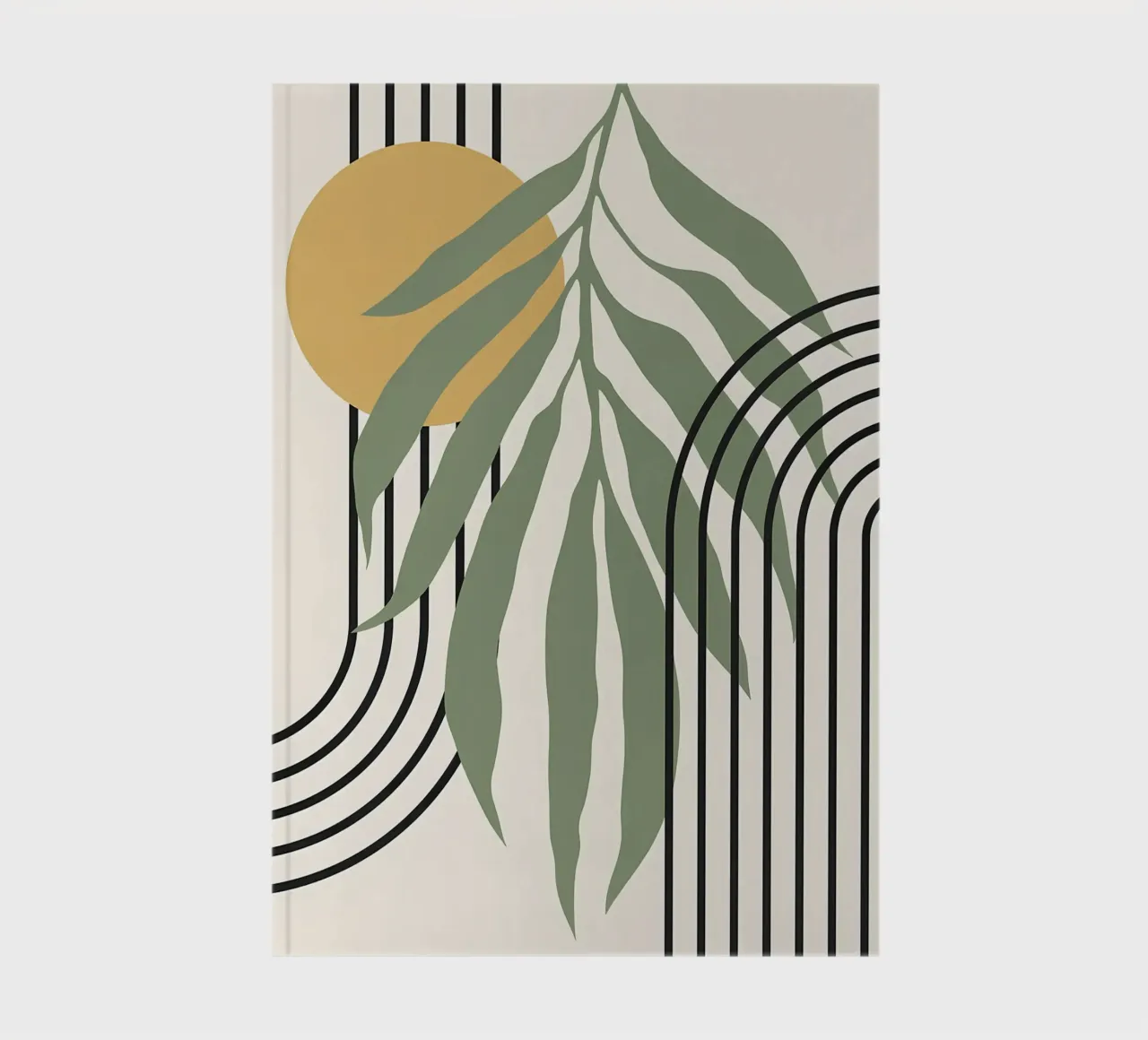 forme astratte foglie linee geometriche linee ad arco giallo c diario da Janine P McGuire