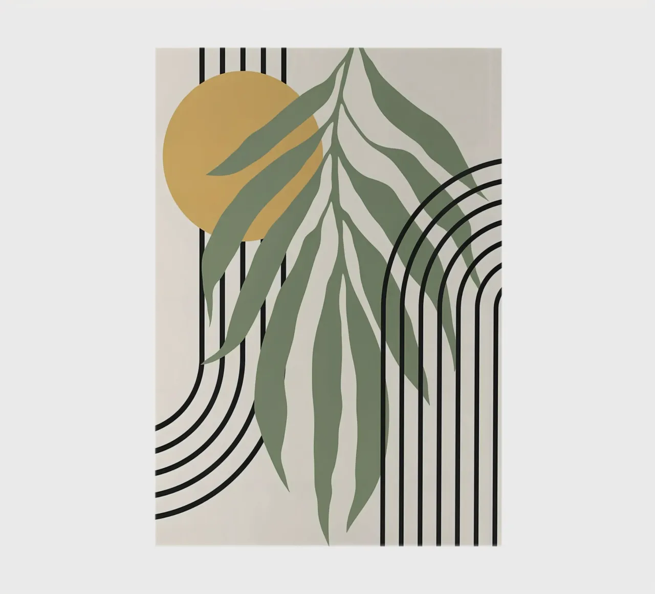 forme astratte foglie linee geometriche linee ad arco giallo c diario da Janine P McGuire