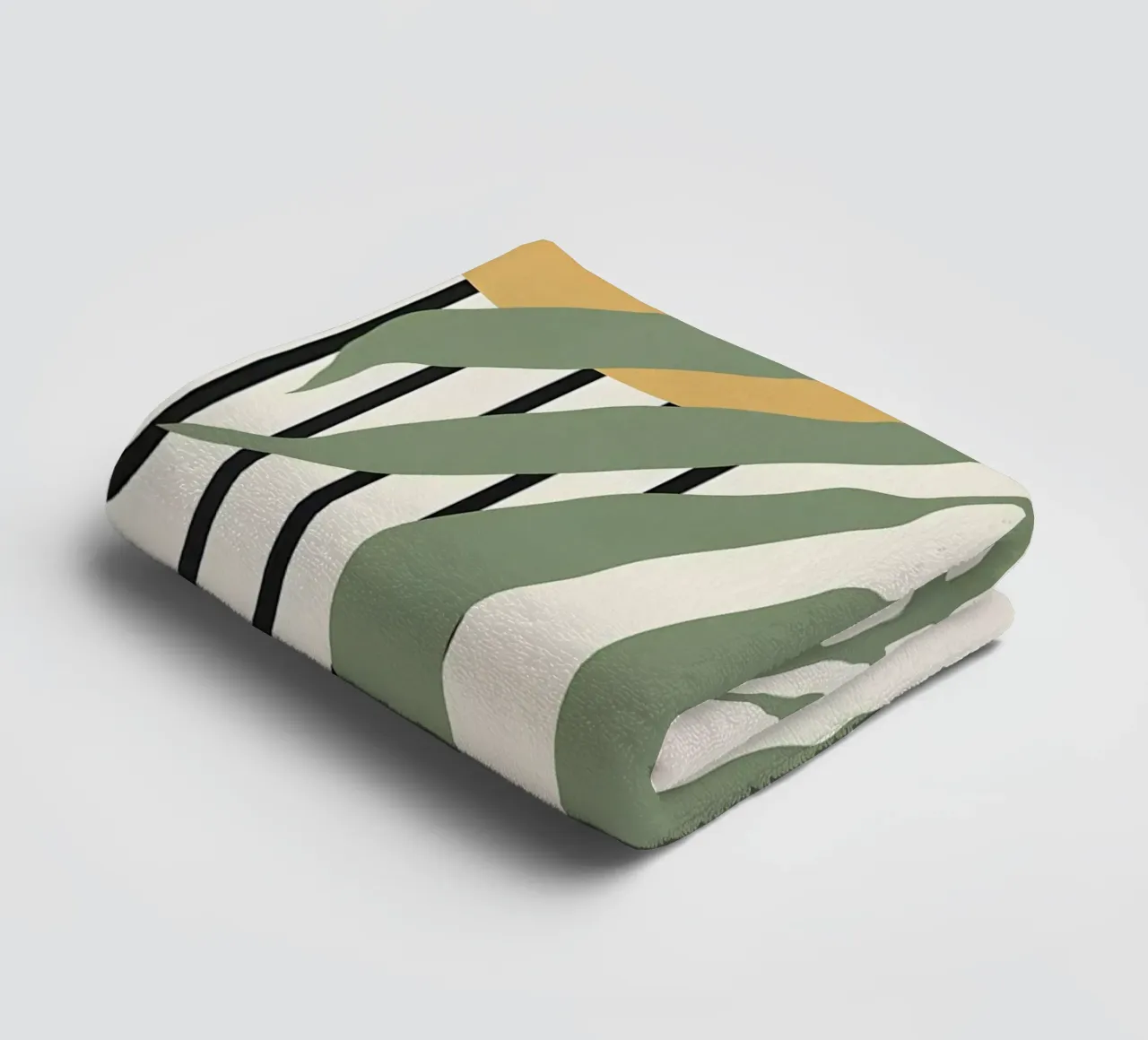 forme astratte foglie linee geometriche linee ad arco giallo c asciugamano da bagno da Janine P McGuire