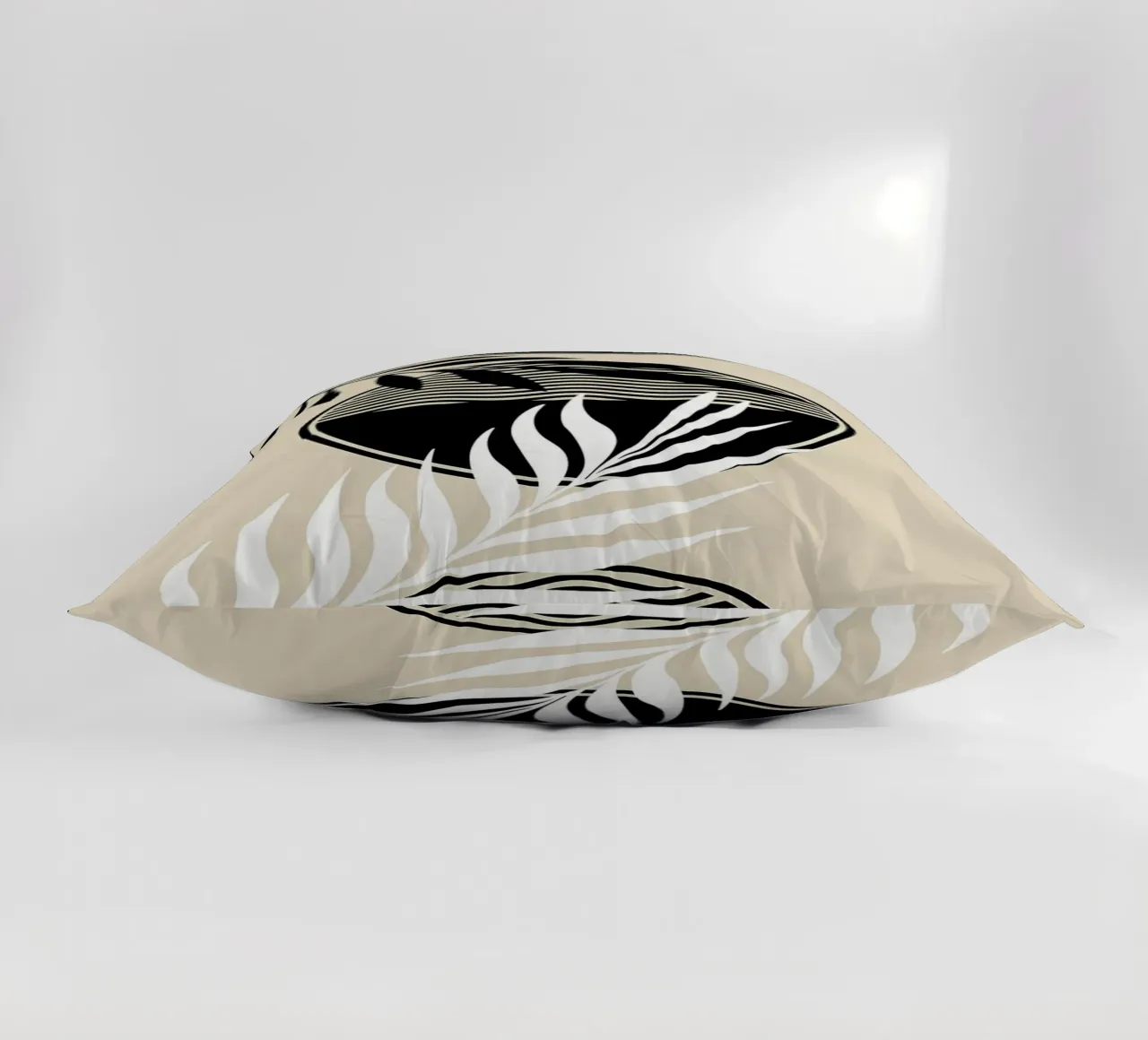 leaves foliage circle patterns waves abstract elements decorative cushion by Janine P McGuire