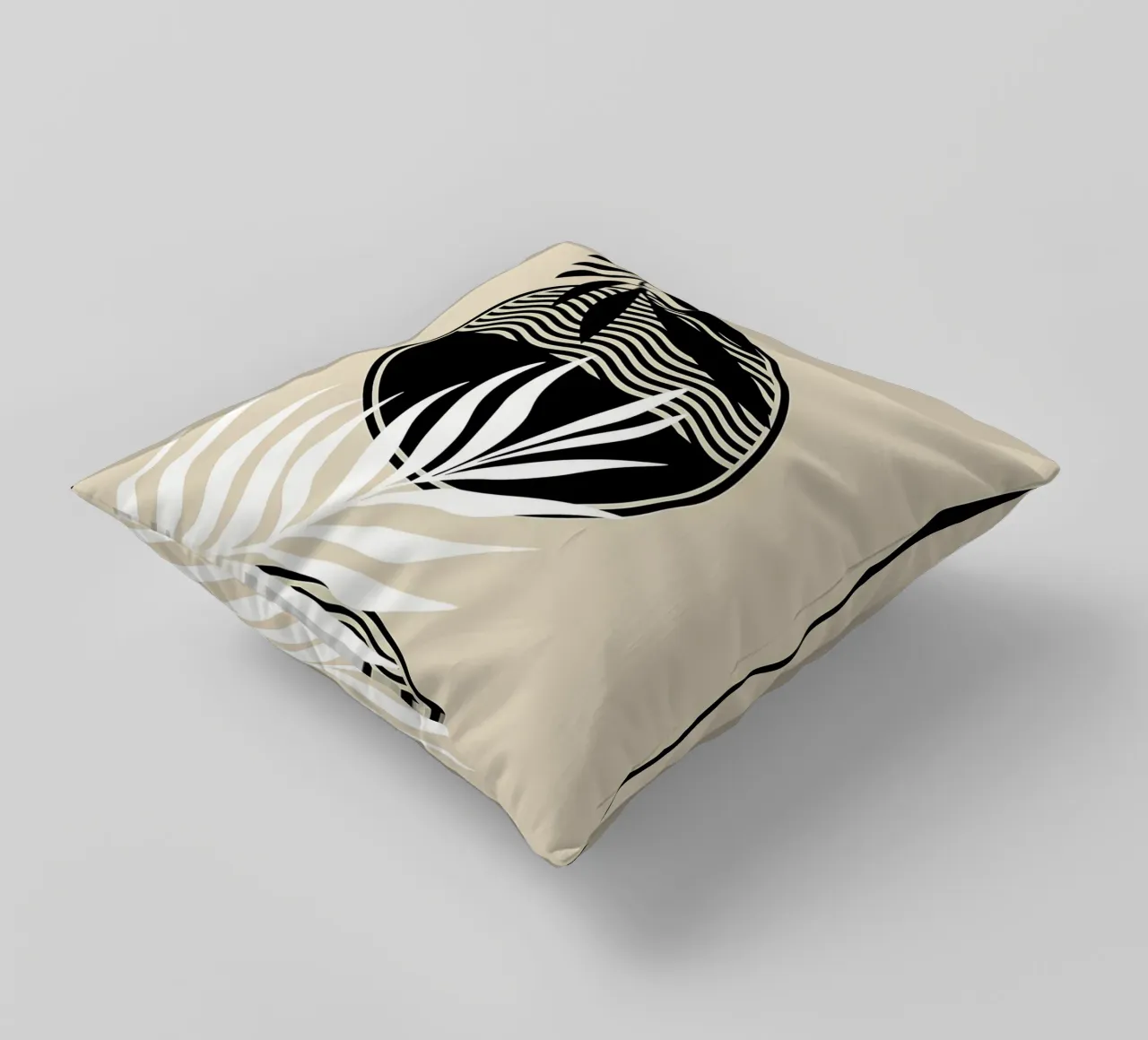 leaves foliage circle patterns waves abstract elements decorative cushion by Janine P McGuire