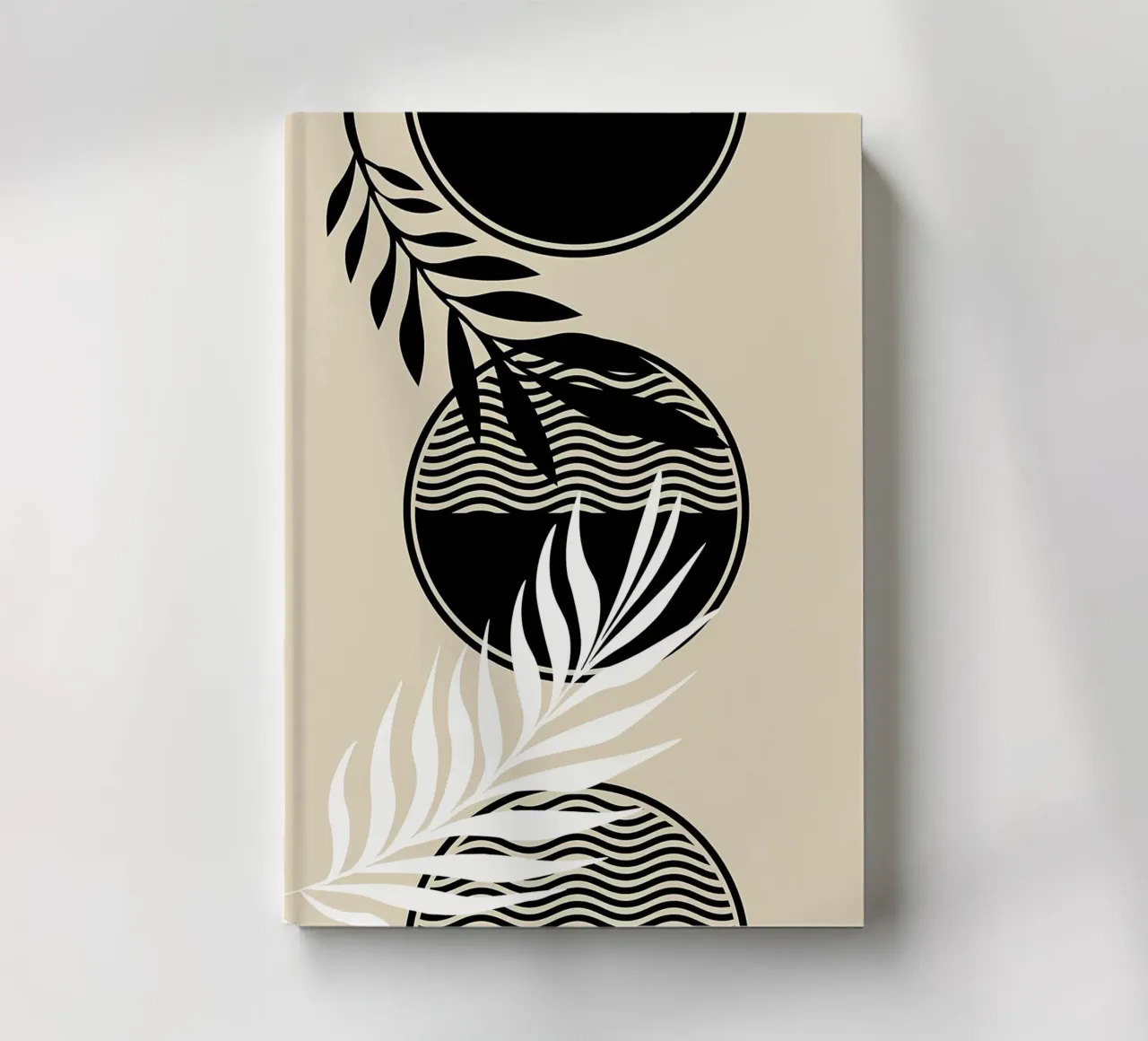 leaves foliage circle patterns waves abstract elements notebook by Janine P McGuire