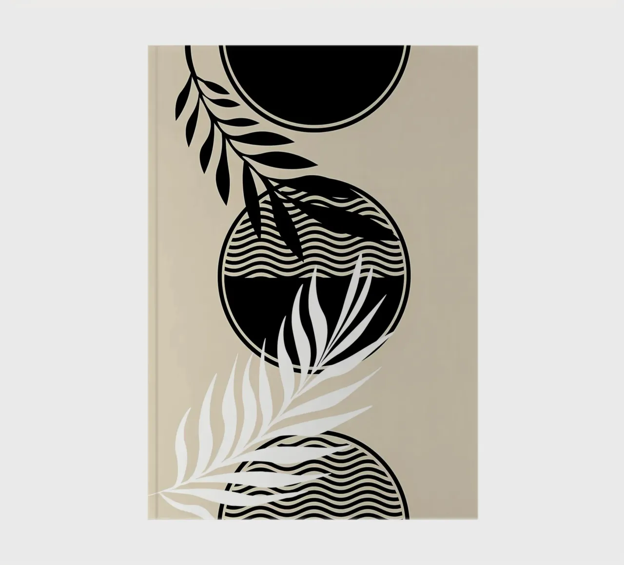 leaves foliage circle patterns waves abstract elements notebook by Janine P McGuire