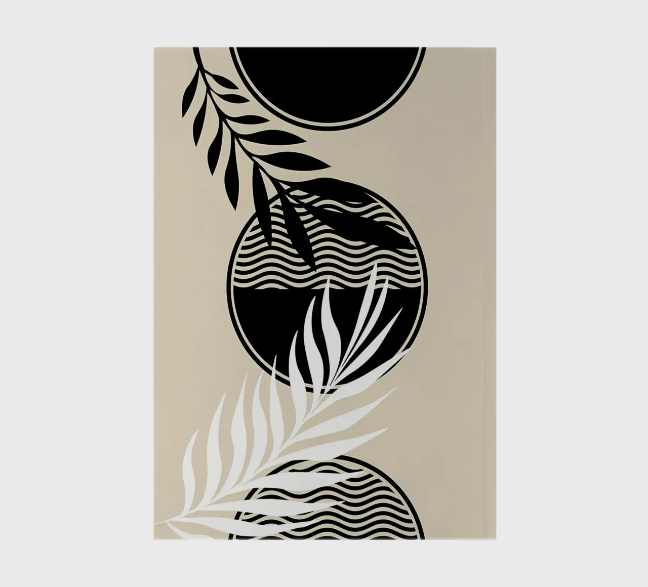 leaves foliage circle patterns waves abstract elements notebook by Janine P McGuire