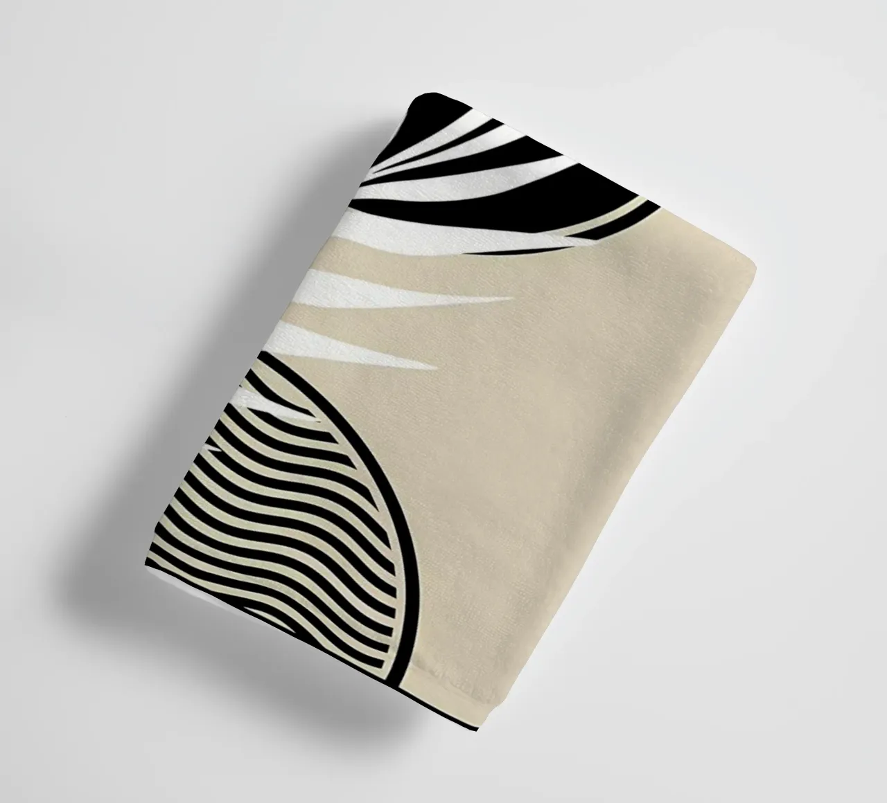 leaves foliage circle patterns waves abstract elements towel by Janine P McGuire