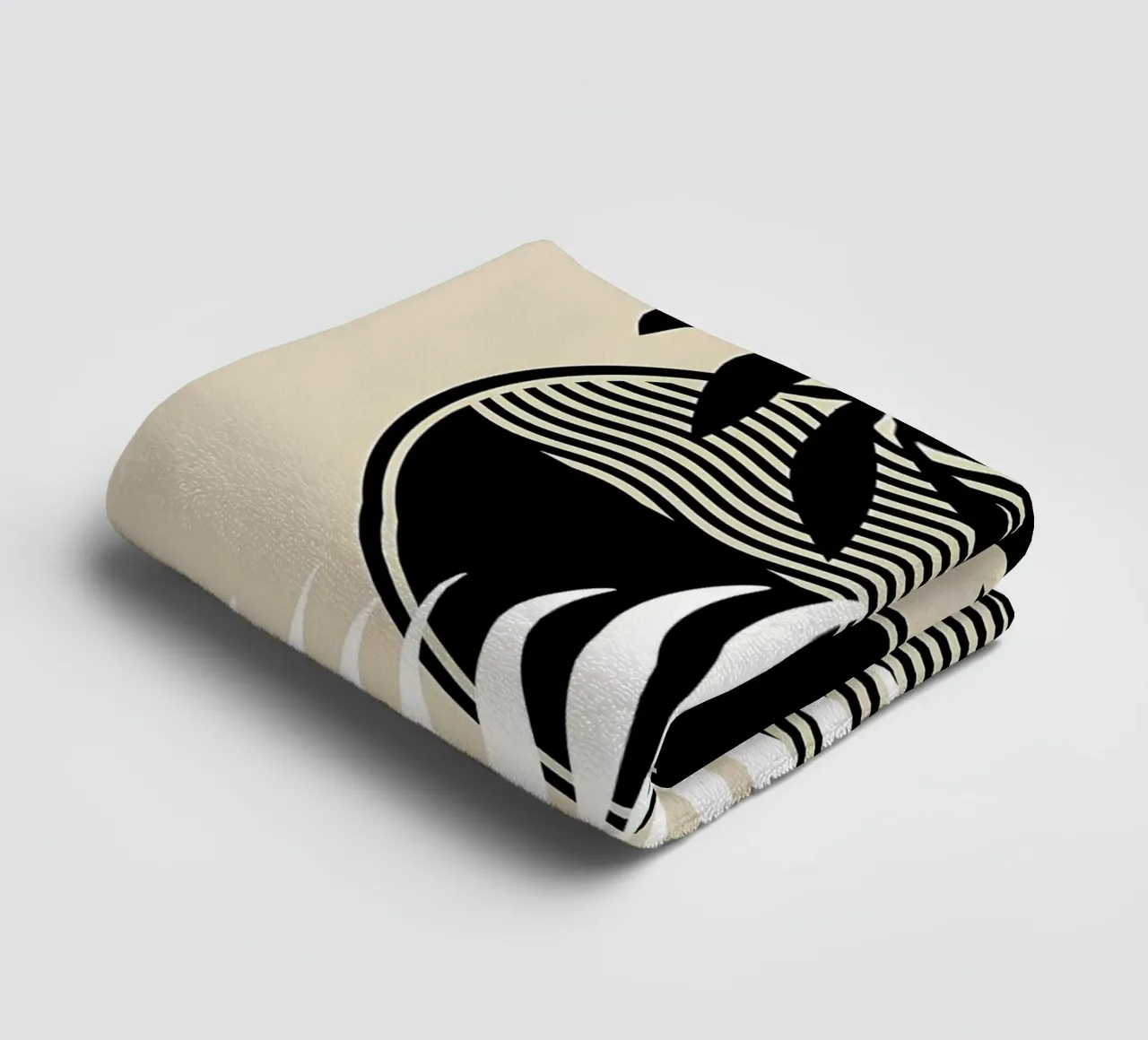 leaves foliage circle patterns waves abstract elements towel by Janine P McGuire