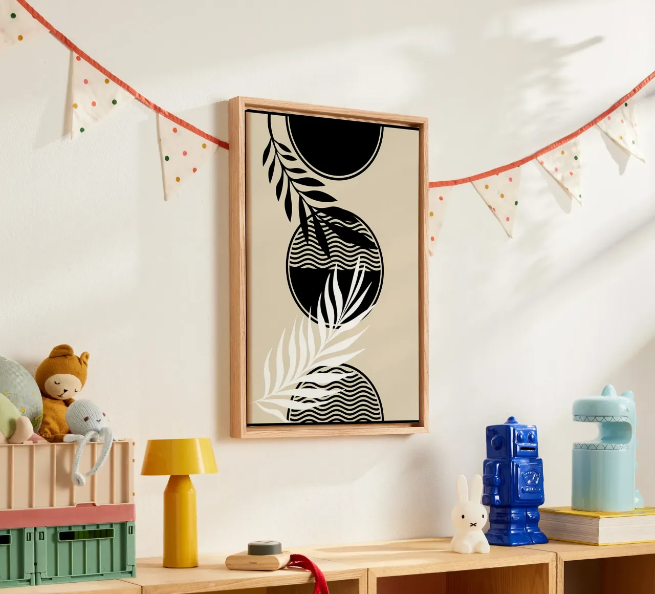 leaves foliage circle patterns waves abstract elements canvas by Janine P McGuire