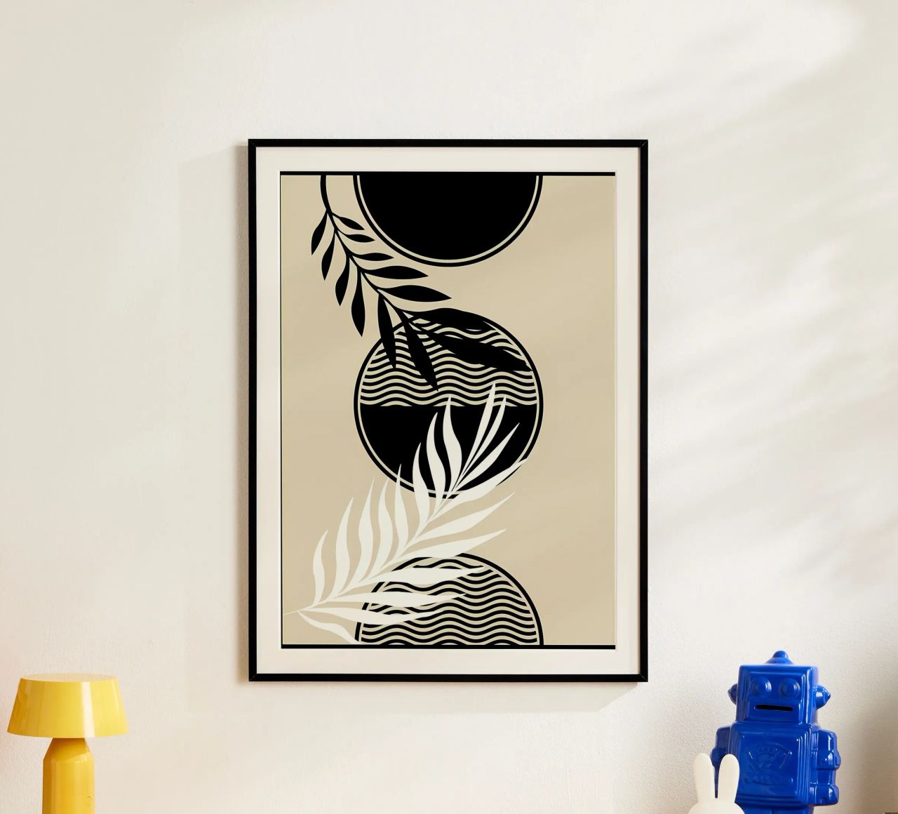 leaves foliage circle patterns waves abstract elements poster by Janine P McGuire