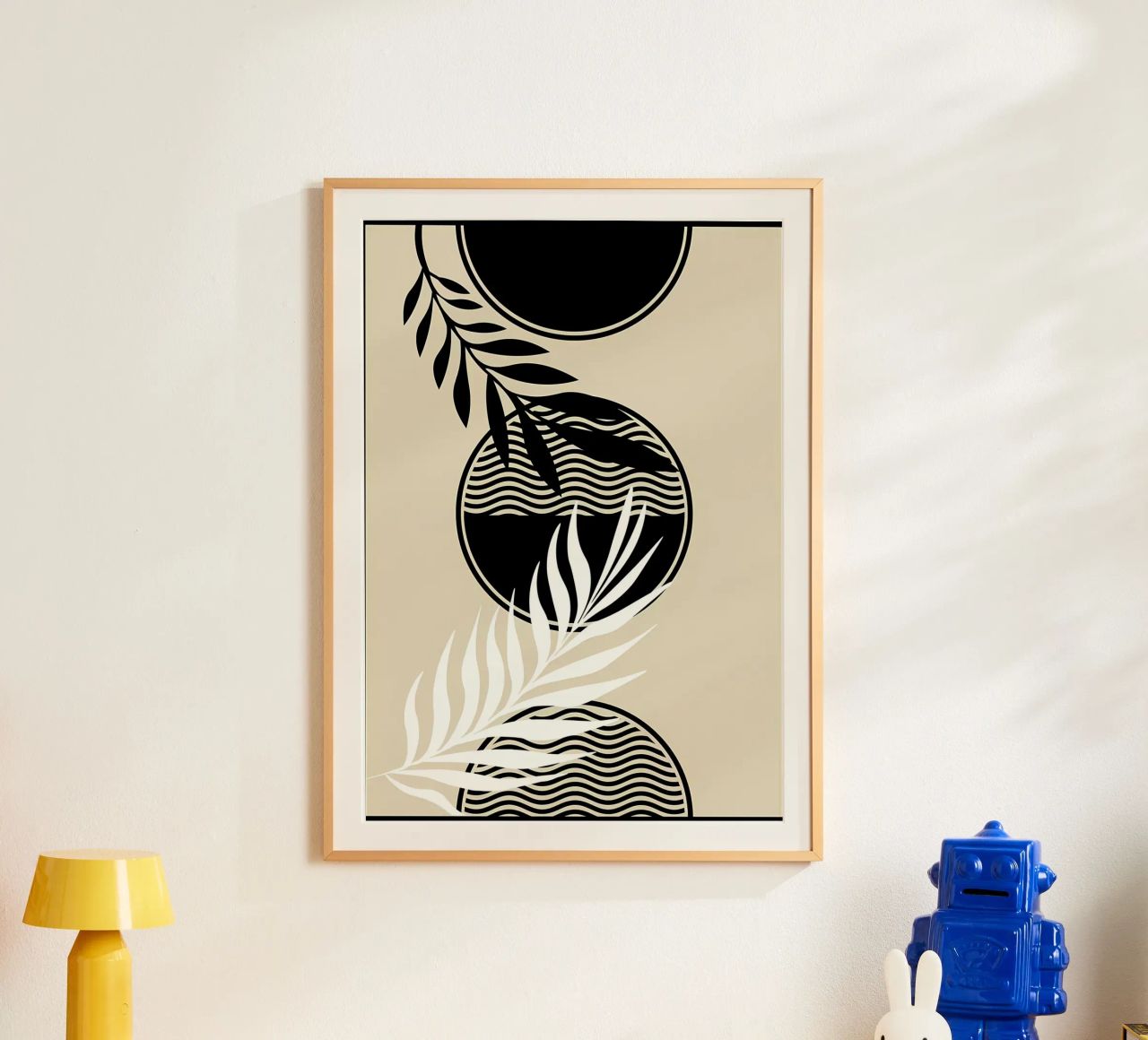leaves foliage circle patterns waves abstract elements poster by Janine P McGuire