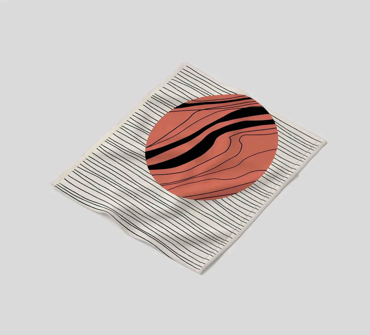 Mars physical energy planet lines circle waves fleece blanket by Janine P McGuire