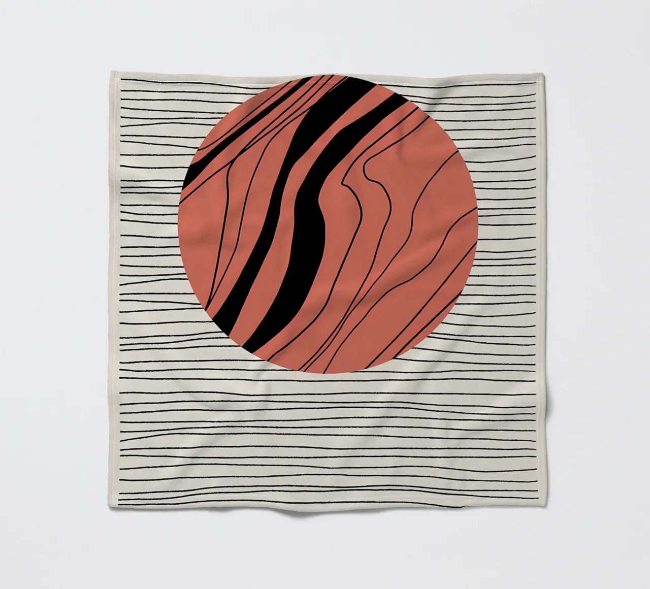 Mars physical energy planet lines circle waves fleece blanket by Janine P McGuire