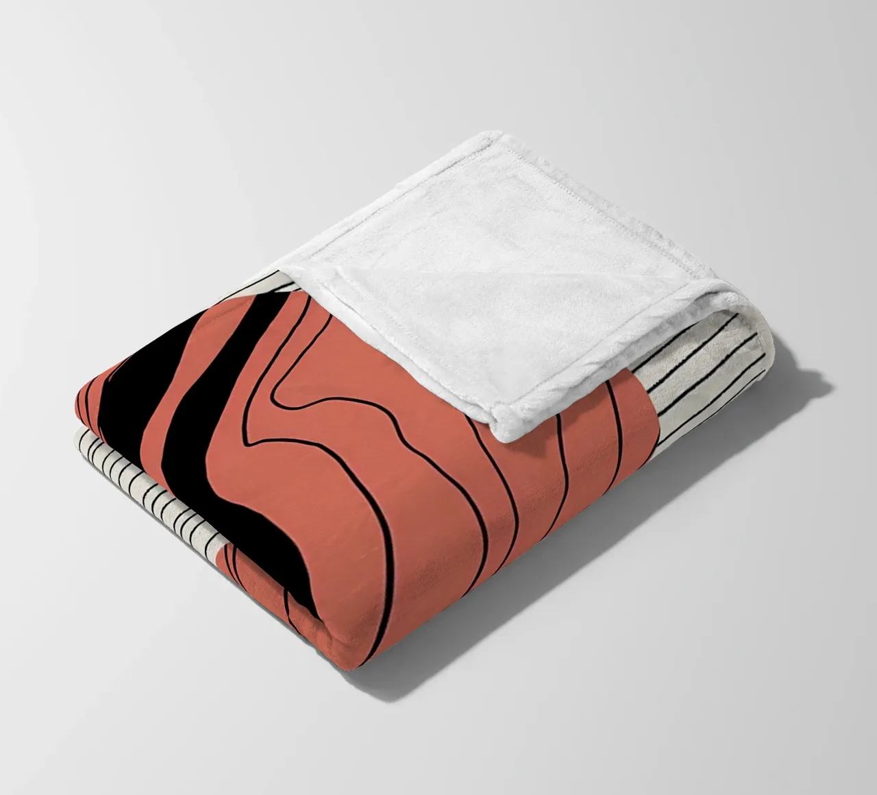 Mars physical energy planet lines circle waves fleece blanket by Janine P McGuire