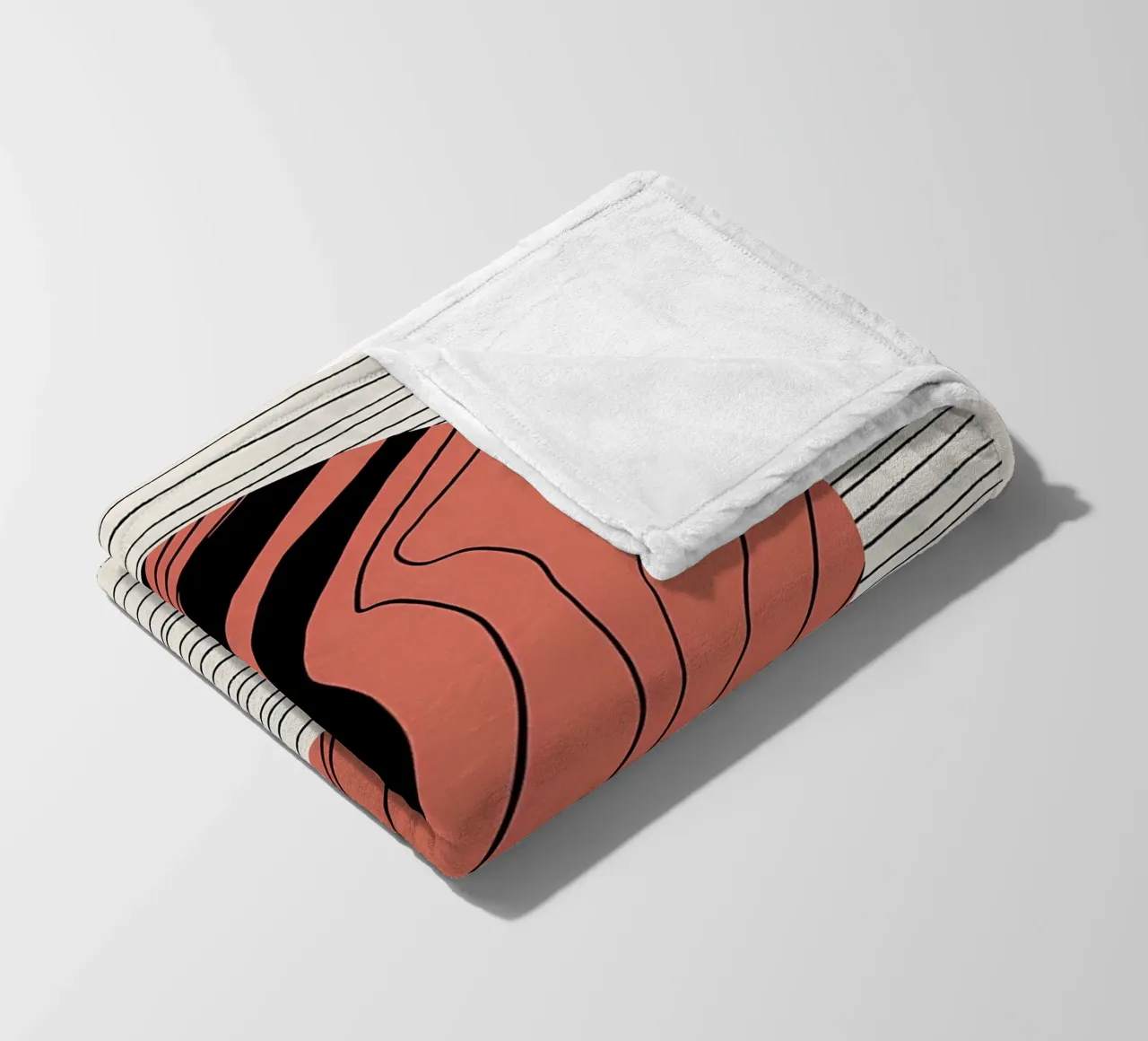 Mars physical energy planet lines circle waves fleece blanket by Janine P McGuire