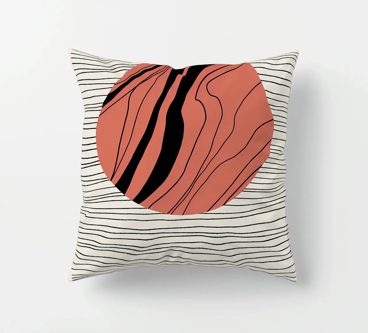 Mars physical energy planet lines circle waves decorative cushion by Janine P McGuire