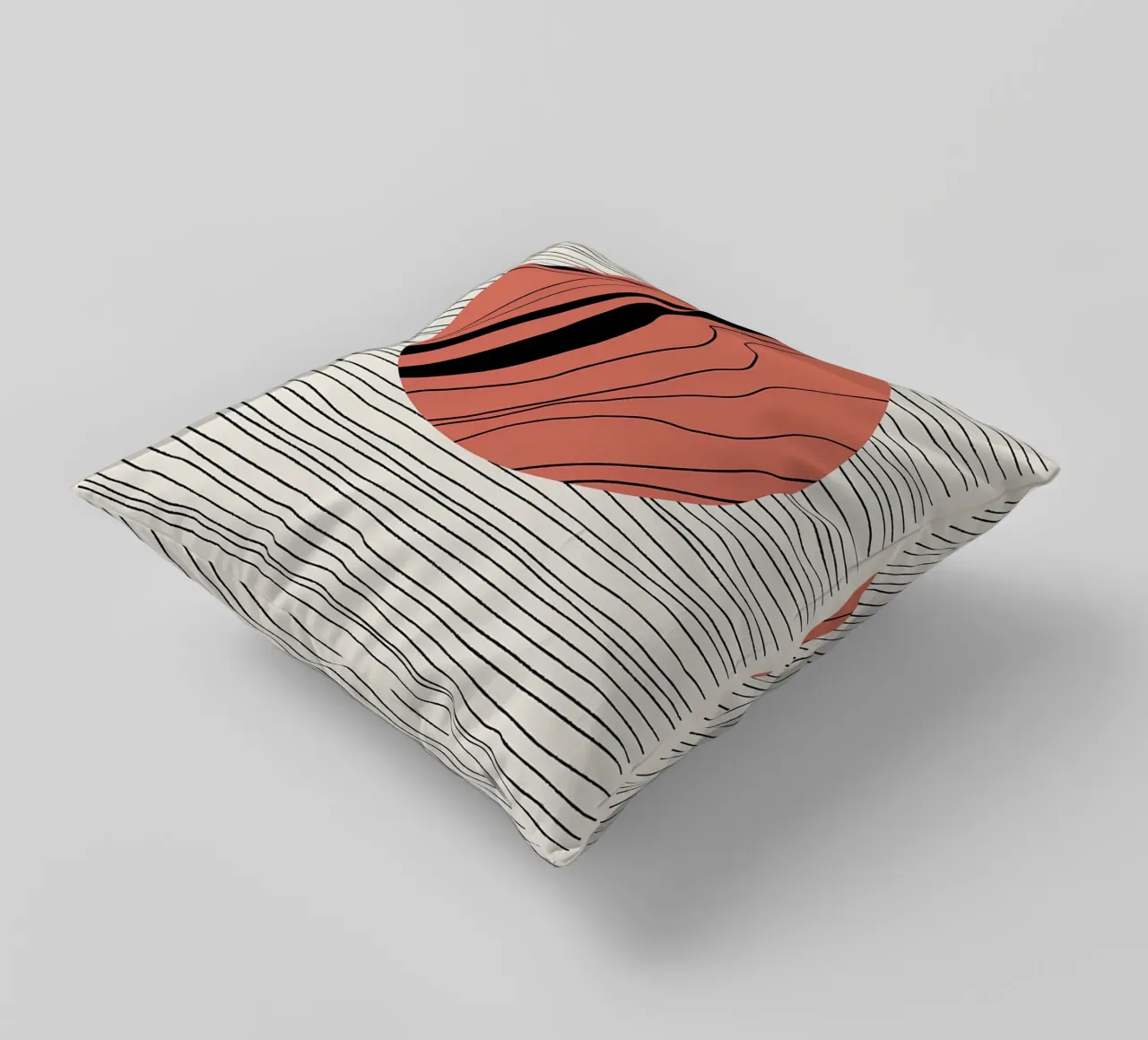 Mars physical energy planet lines circle waves decorative cushion by Janine P McGuire