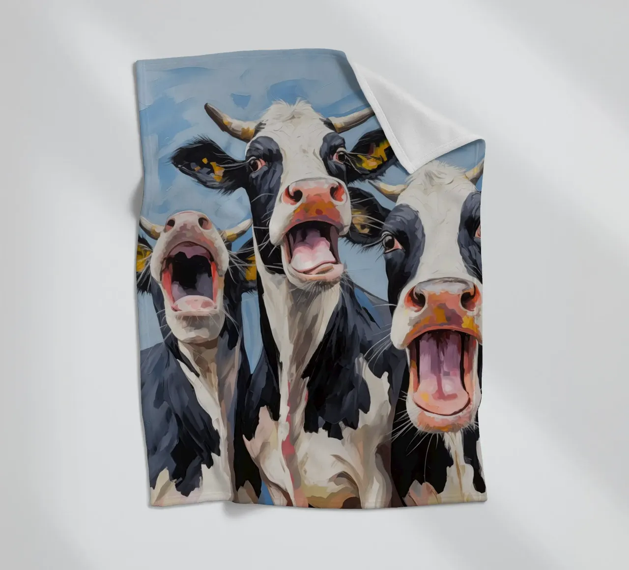Mucche divertenti coperta in pile da Imagine