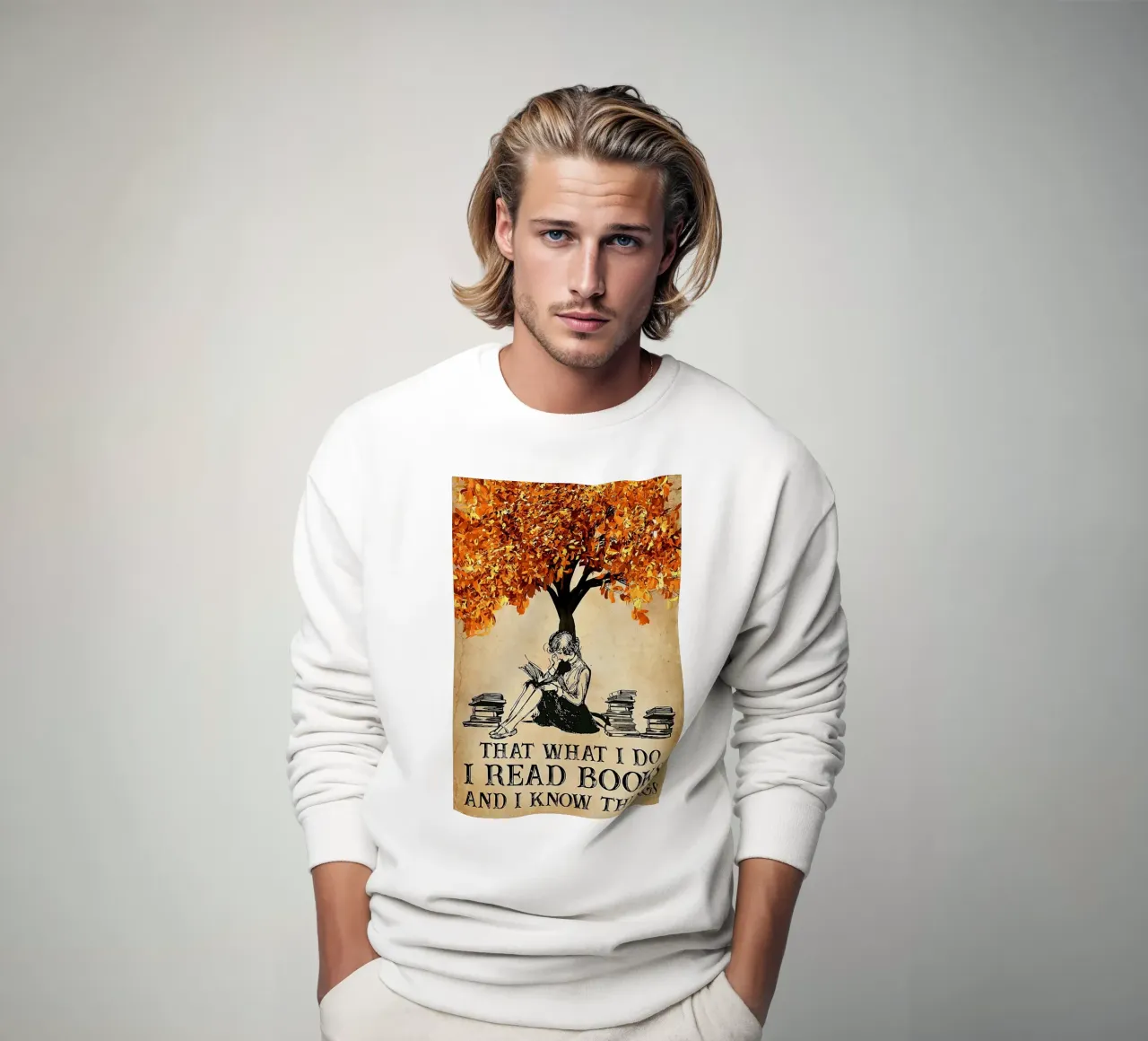 Girl That's What I Do I Read Books And I Know Things Sweatshirt von Aaronshop