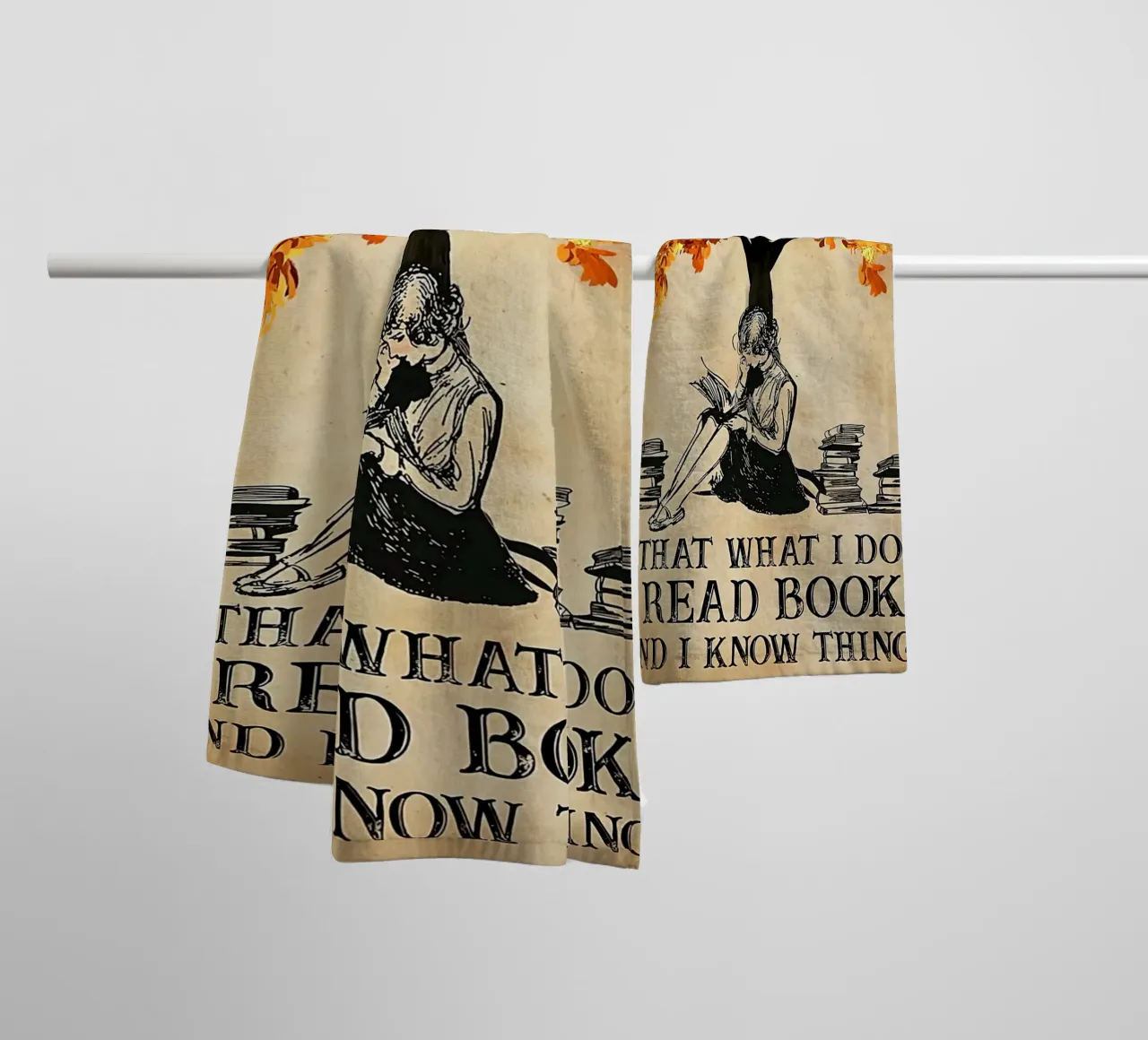 Girl That's What I Do I Read Books And I Know Things towel by Aaronshop