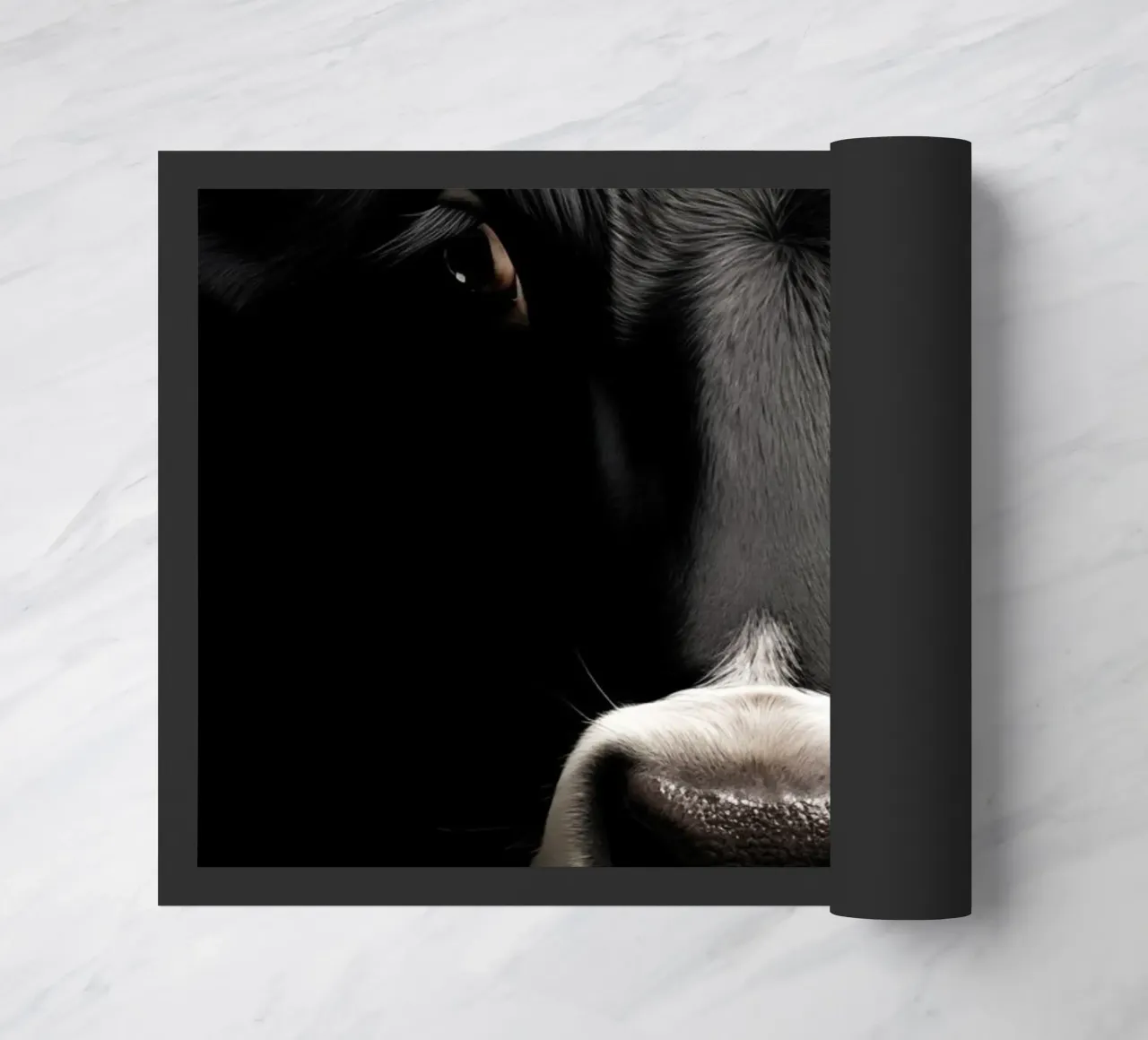 Mucca in bianco e nero zerbino da Imagine