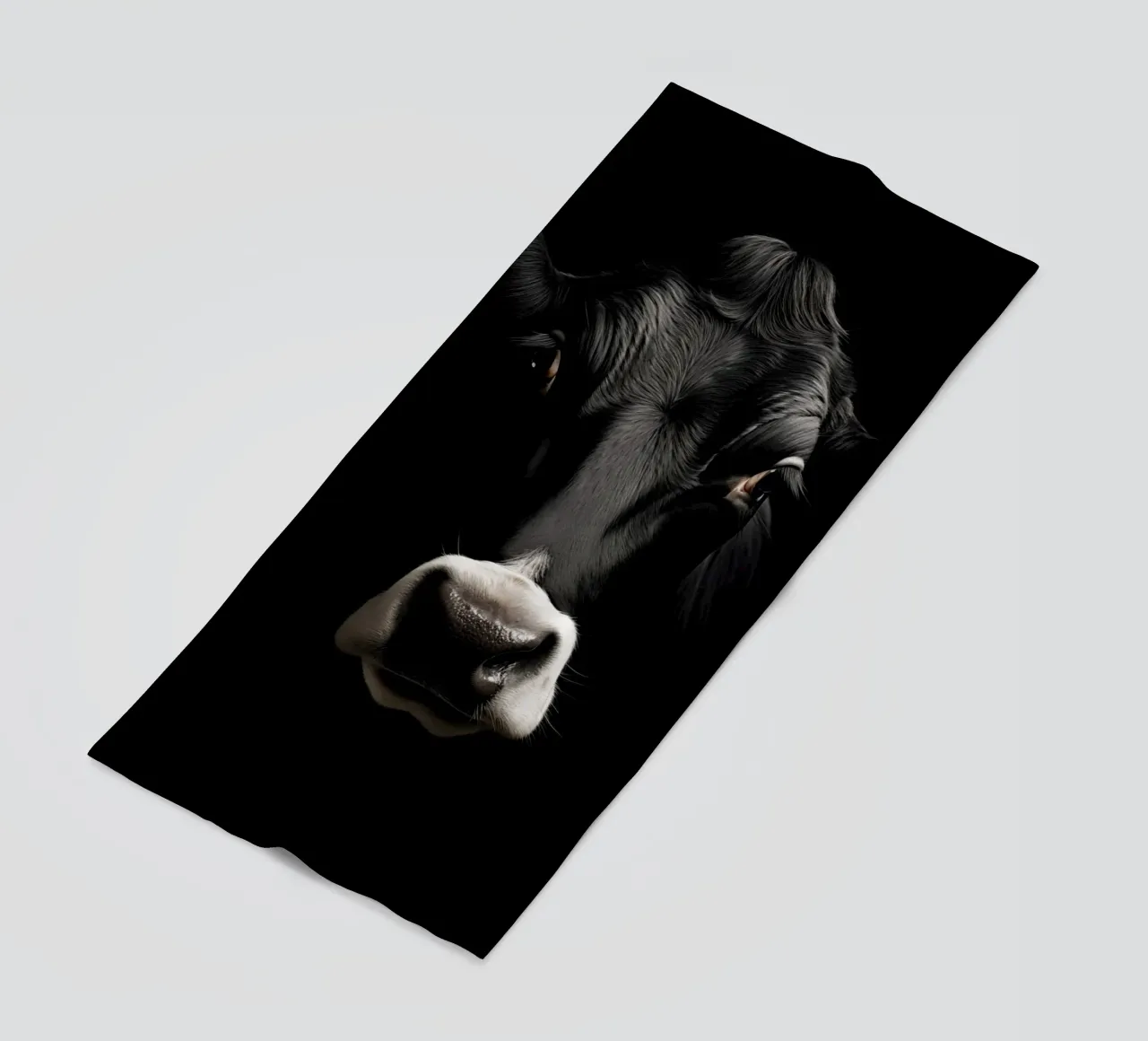 Mucca in bianco e nero telo mare da Imagine
