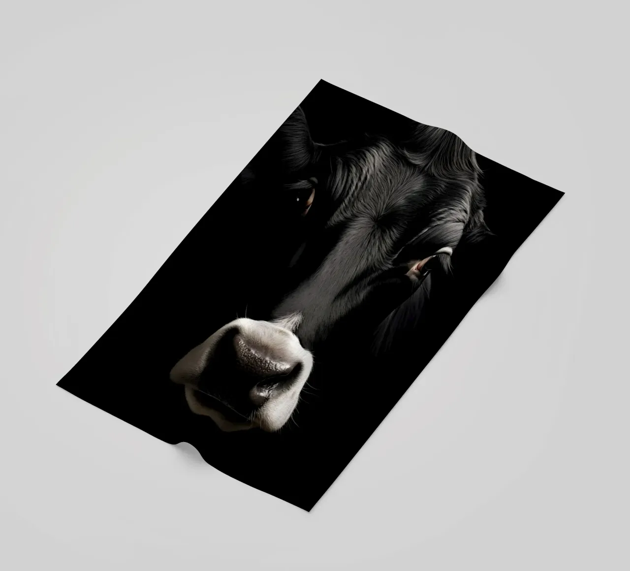 Mucca in bianco e nero telo mare da Imagine