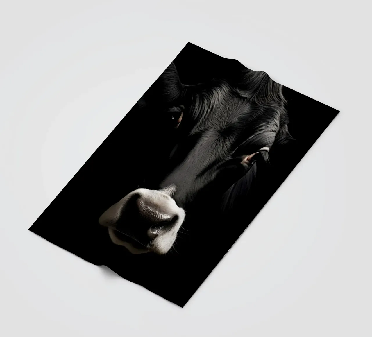 Mucca in bianco e nero coperta in pile da Imagine