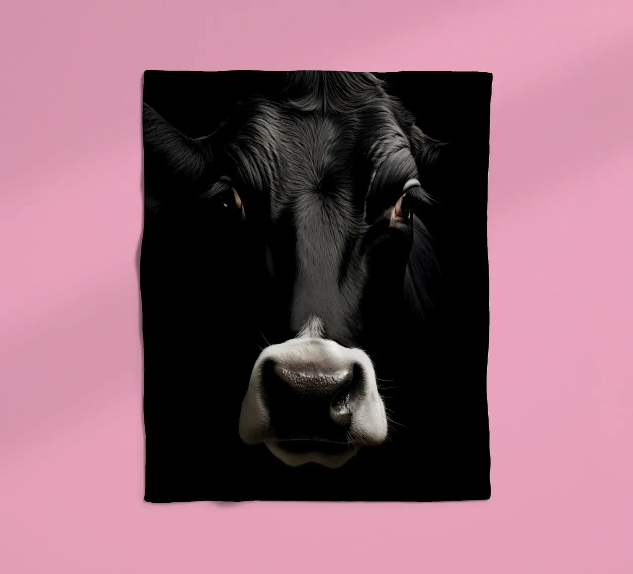 Mucca in bianco e nero coperta in pile da Imagine