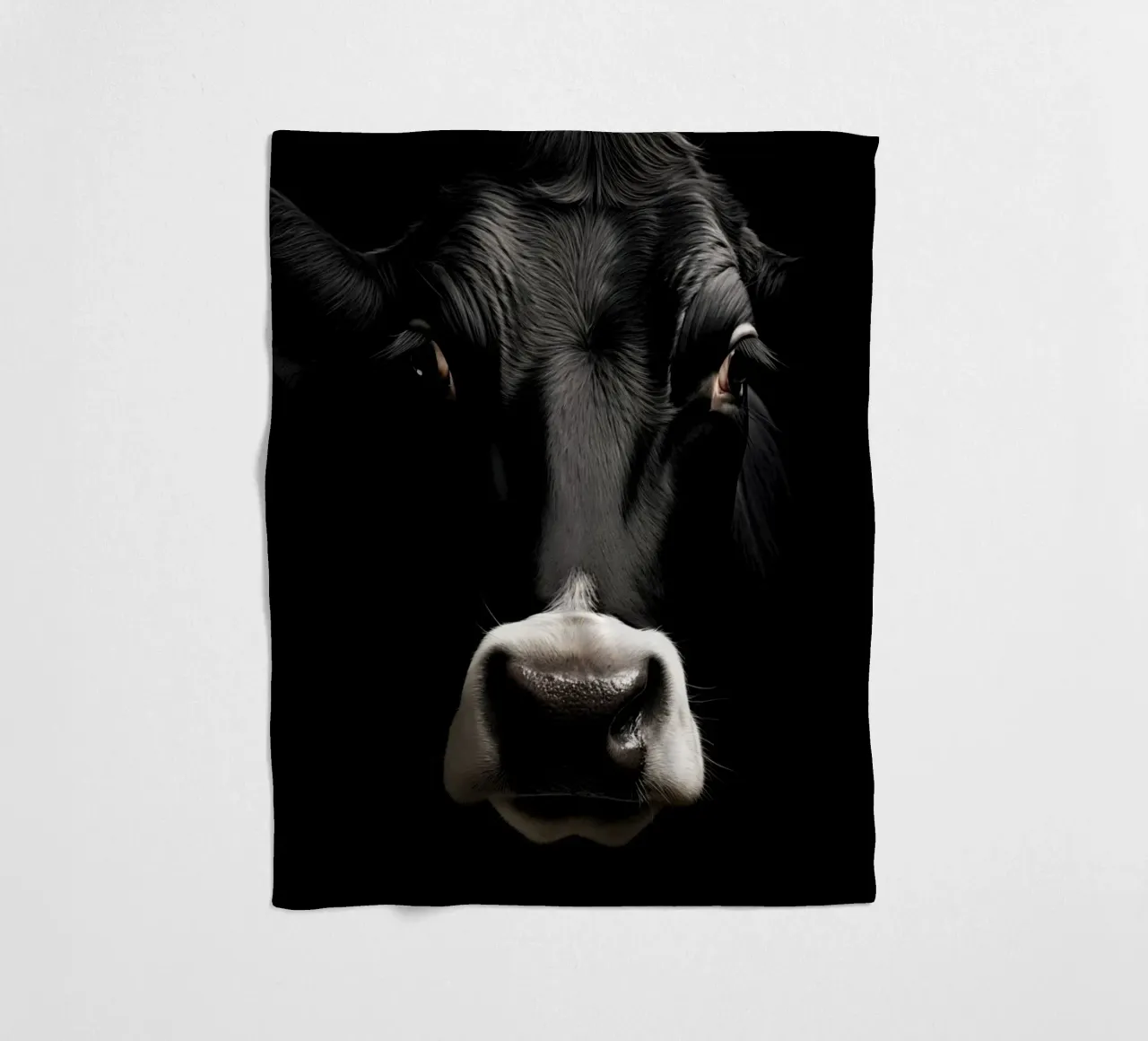 Mucca in bianco e nero coperta in pile da Imagine