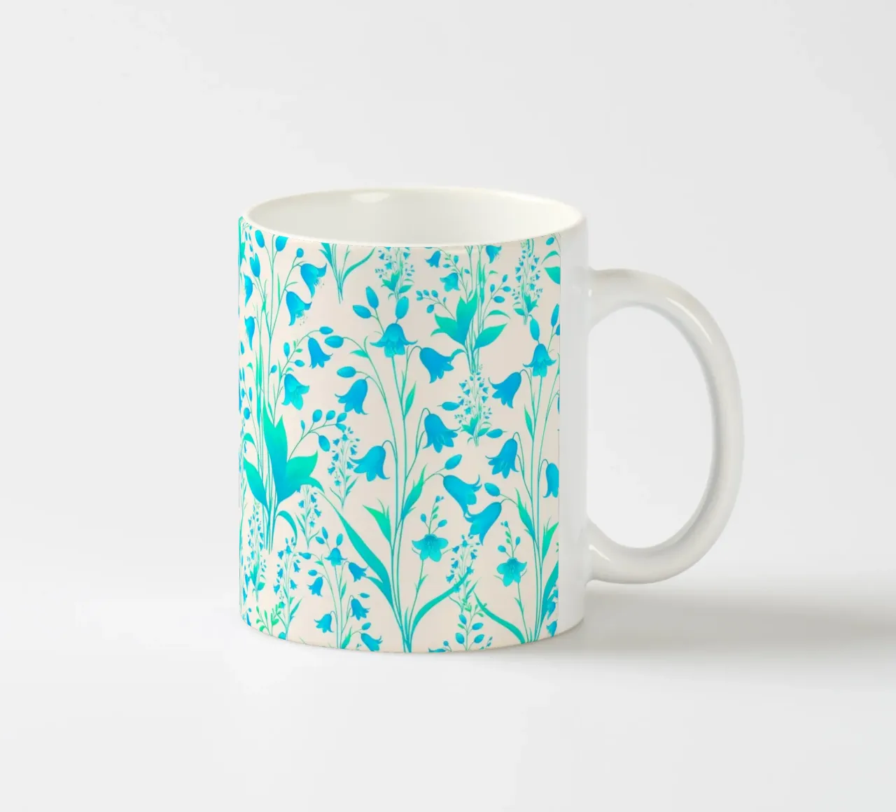 Campanule Menta Turchese tazza in ceramica da SilverPegasus