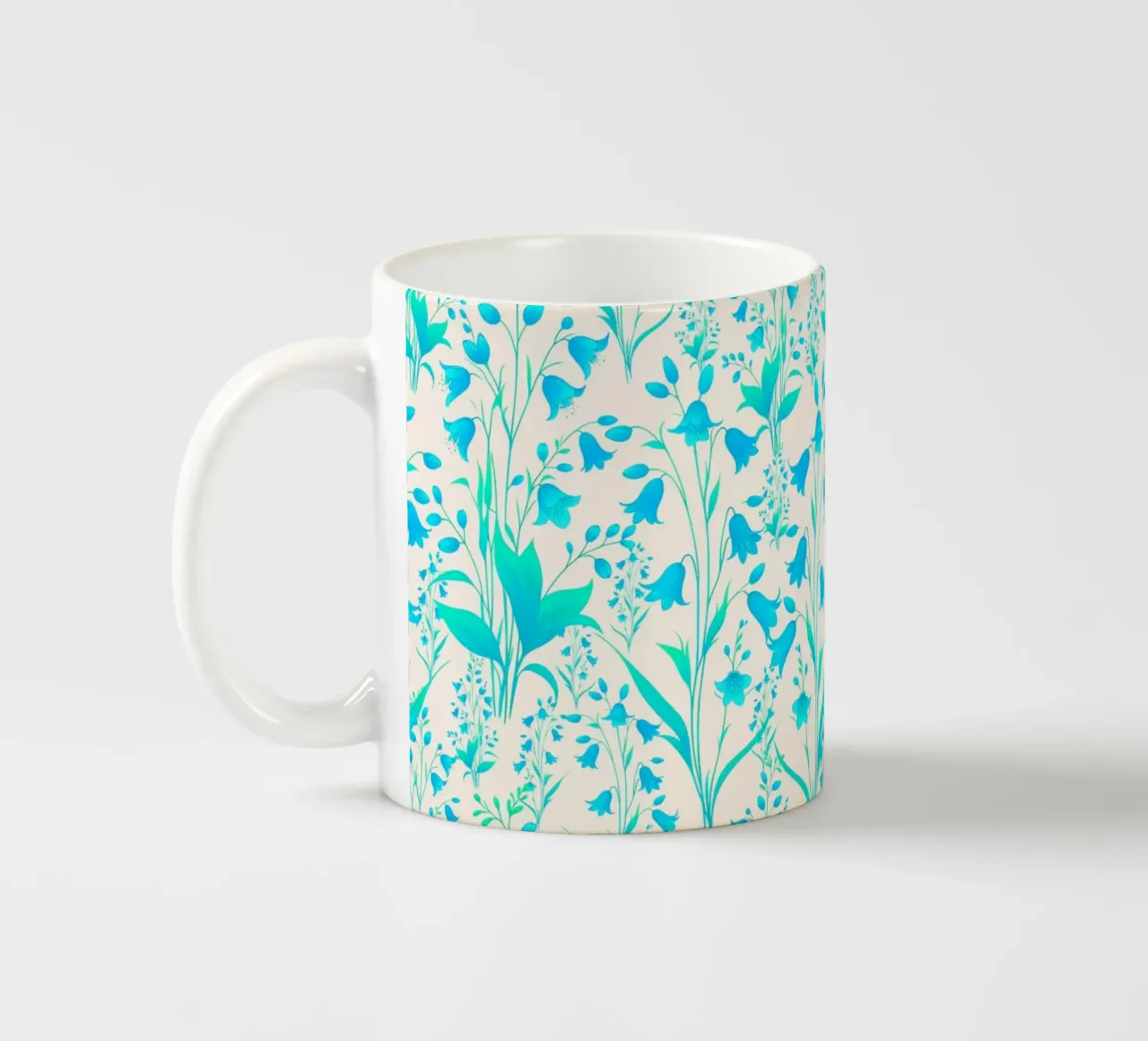 Campanule Menta Turchese tazza in ceramica da SilverPegasus