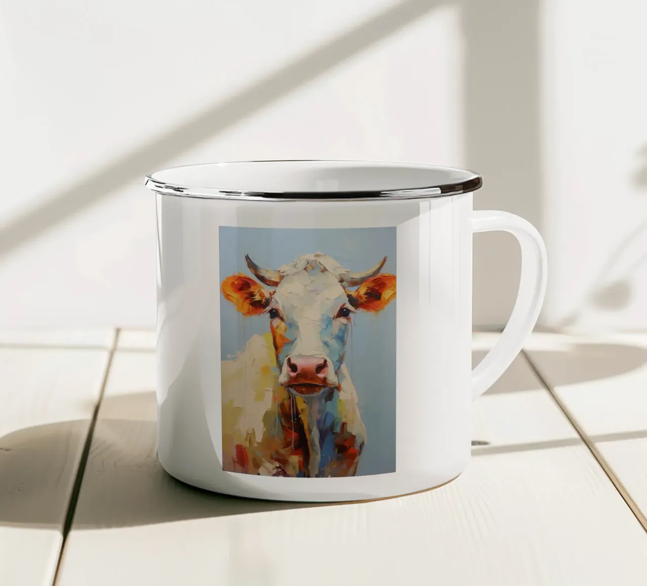 Koe tazza in smalto da Imagine