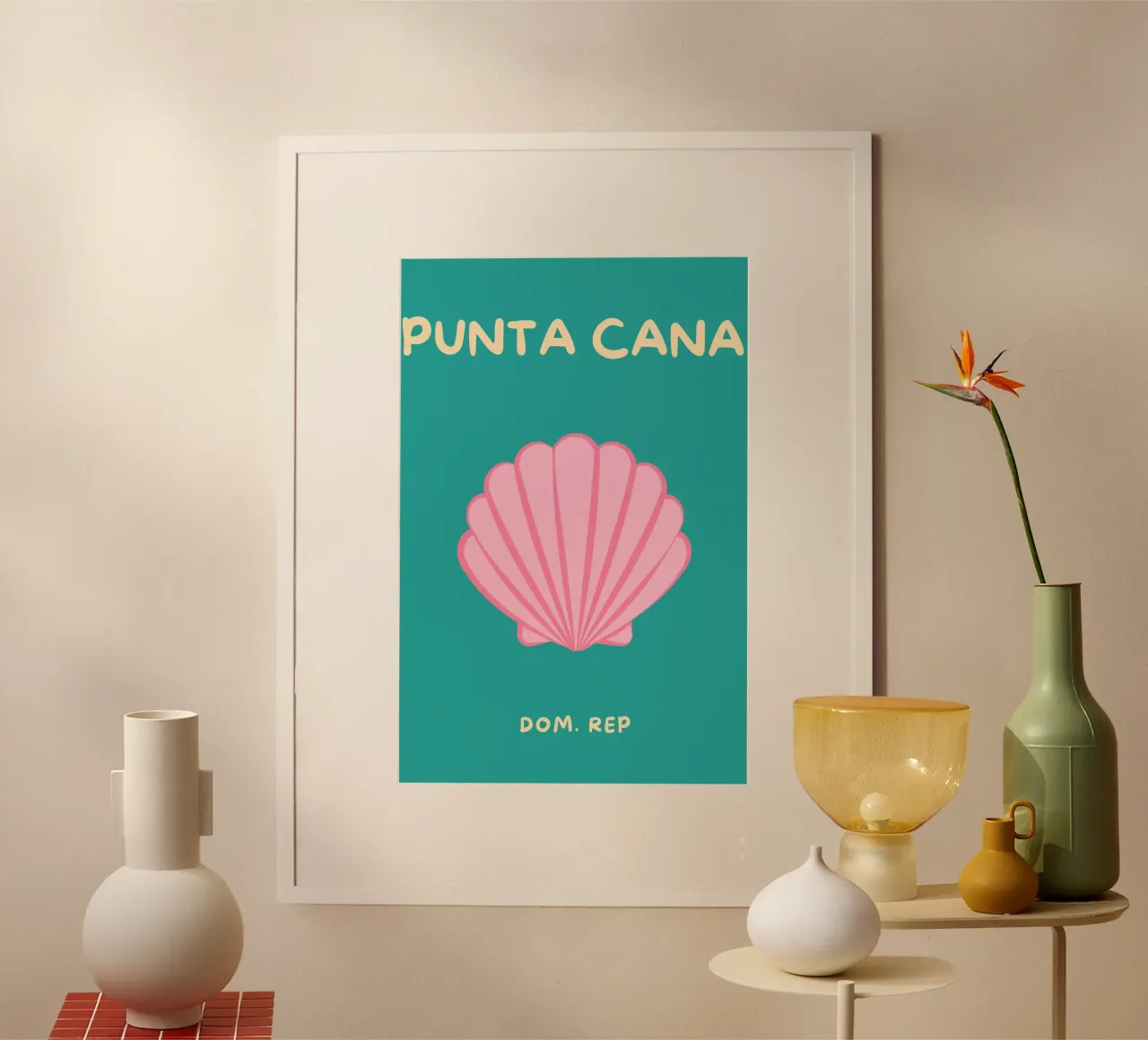 Conchiglia di Punta Cana - Poster minimalista tropicale da spiaggia poster da NorwesClub