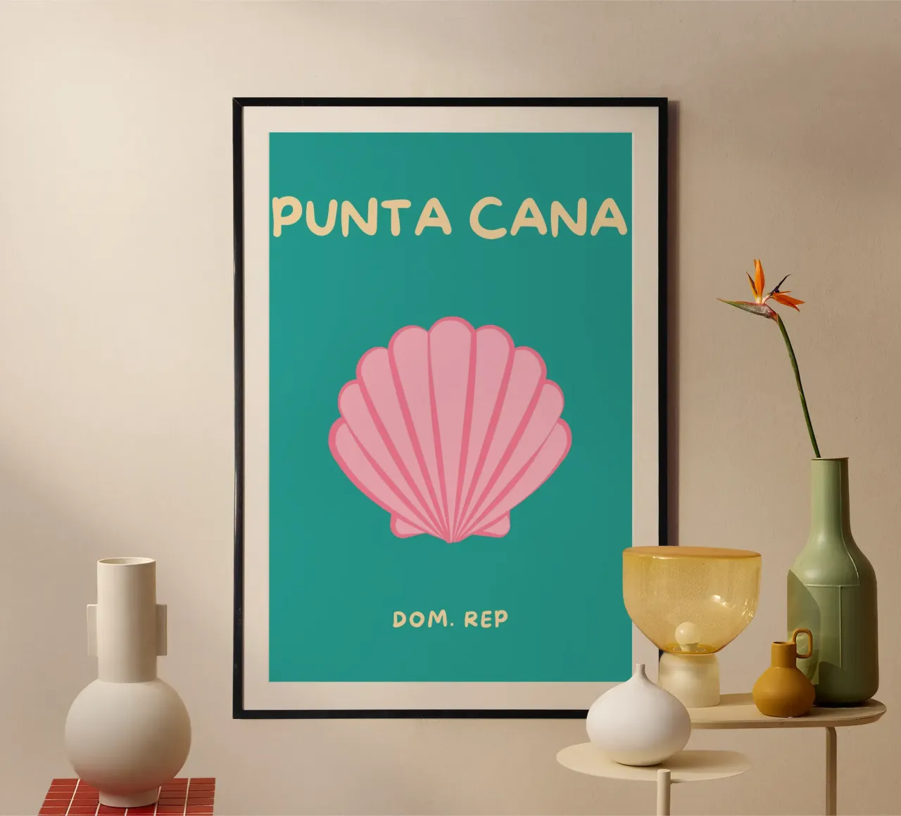 Conchiglia di Punta Cana - Poster minimalista tropicale da spiaggia poster da NorwesClub
