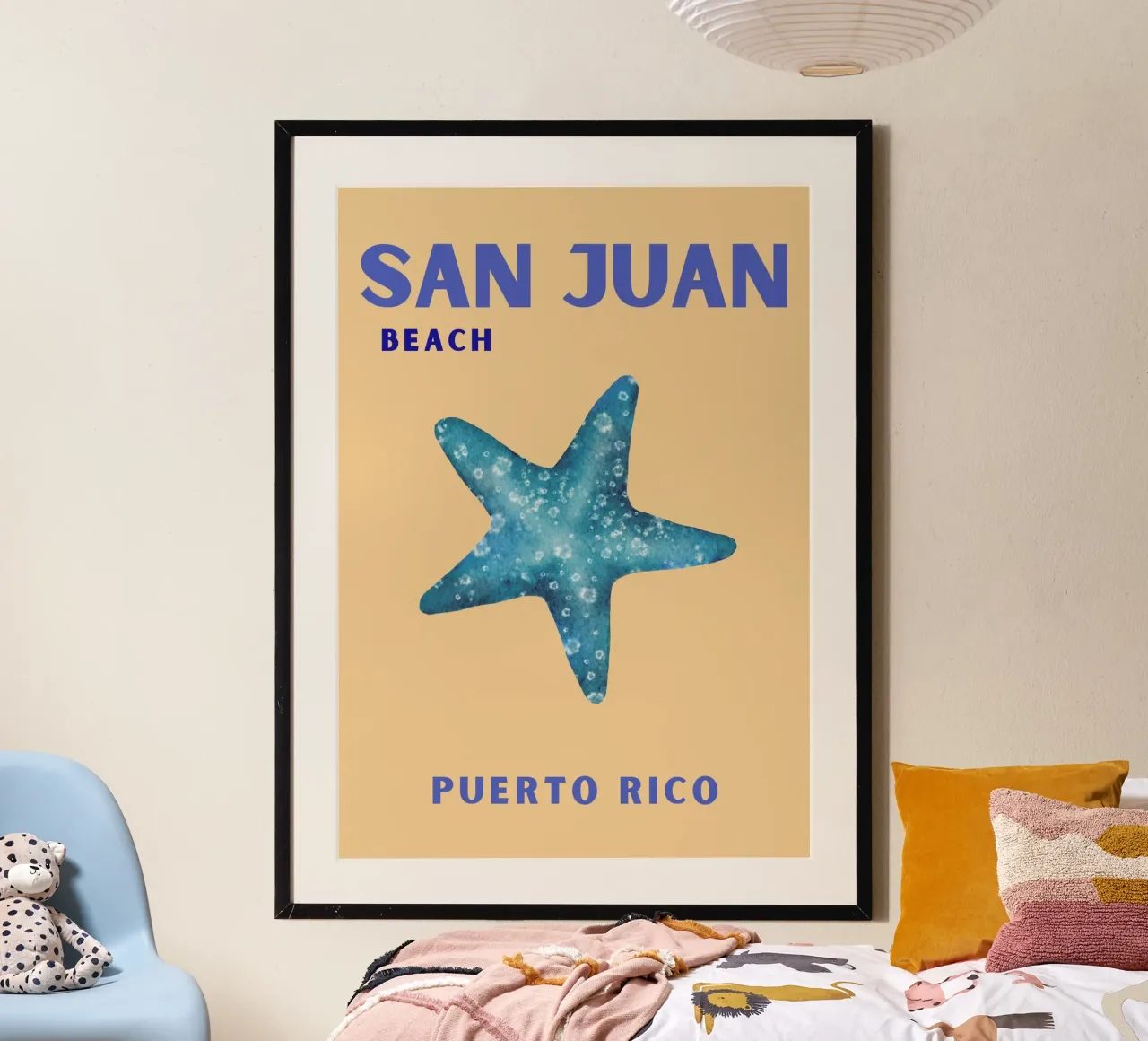 Stella marina di San Juan: Acquerello Beach Vibes - Costiero, di tendenza, poster da NorwesClub