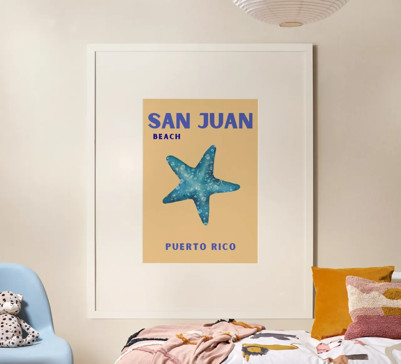Stella marina di San Juan: Acquerello Beach Vibes - Costiero, di tendenza, poster da NorwesClub