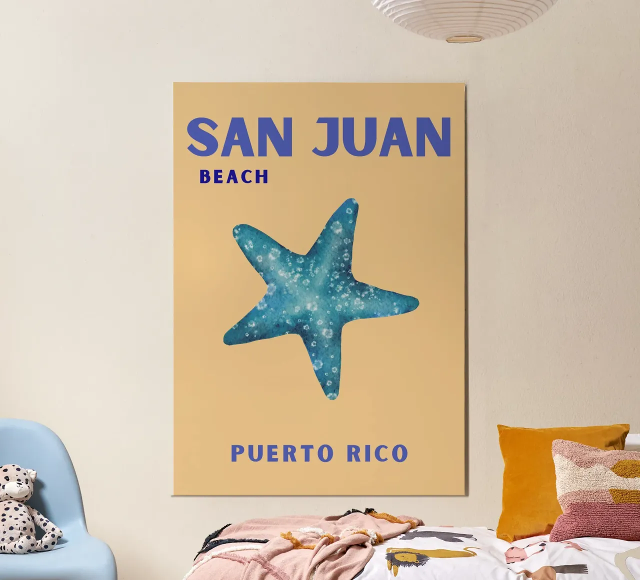 Stella marina di San Juan: Acquerello Beach Vibes - Costiero, di tendenza, poster da NorwesClub