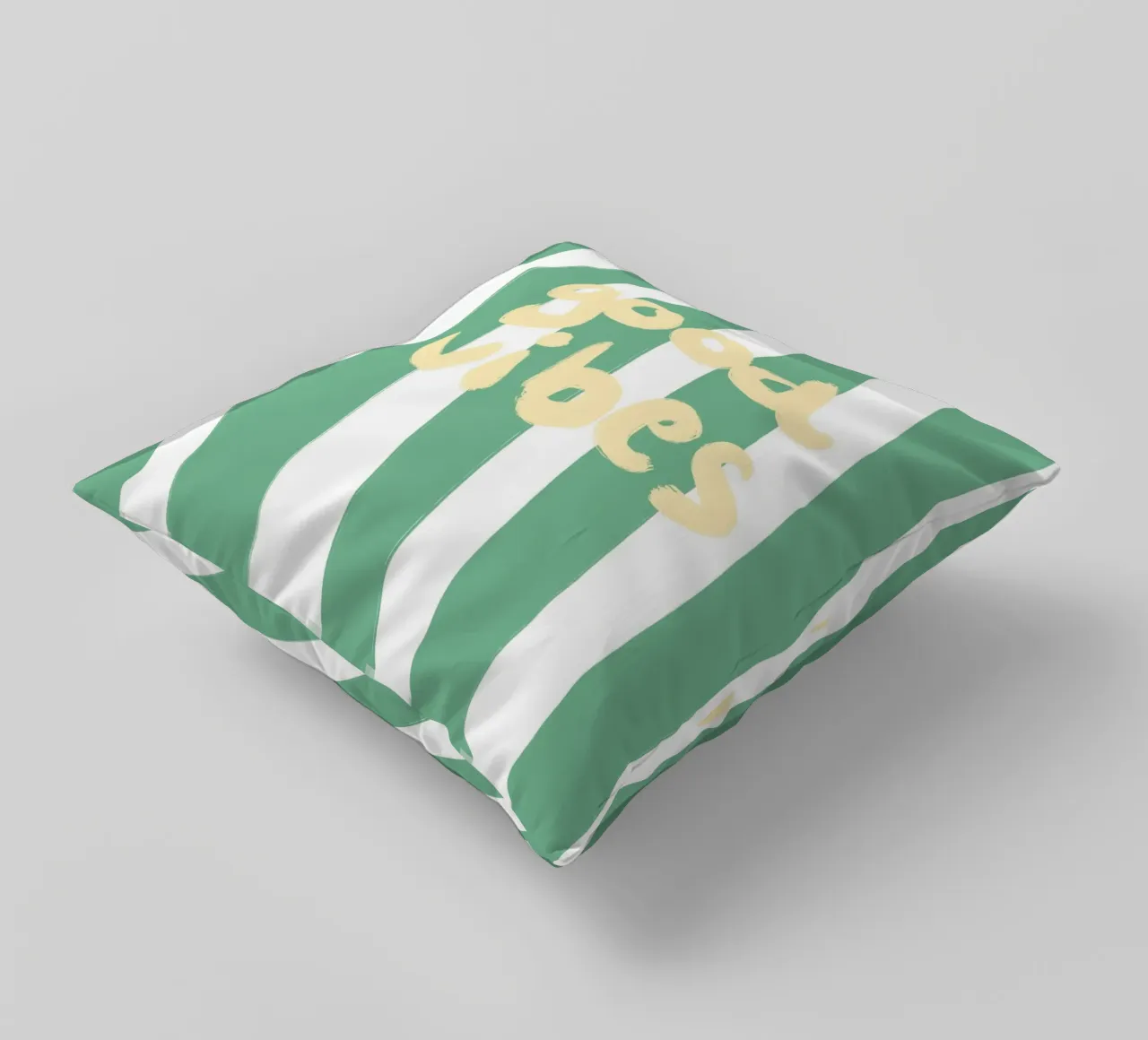 good vibes stripes cuscino da Poster Print Studio