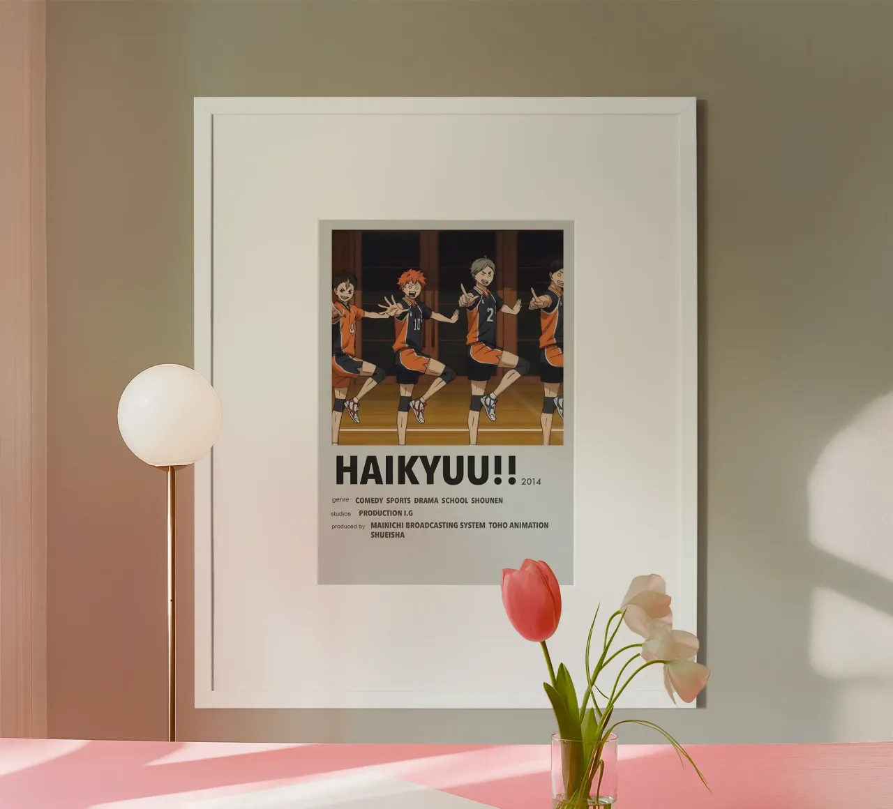 HAIKYUU!!  2014 poster con telaio in plastica da Totoya