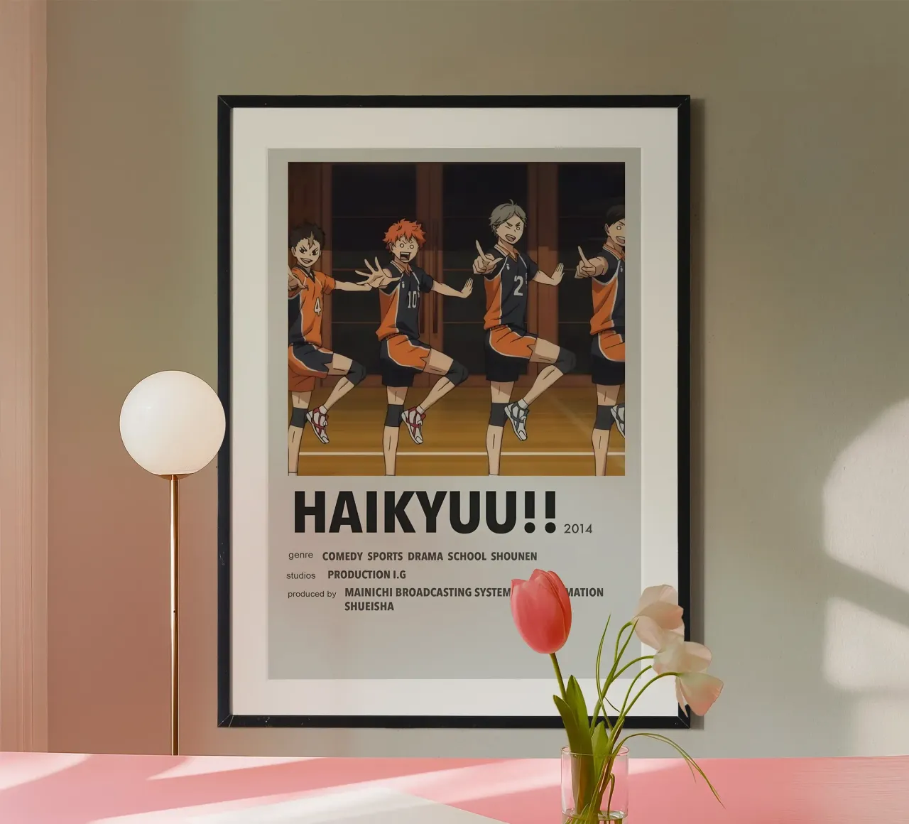 HAIKYUU!!  2014 poster con telaio in plastica da Totoya