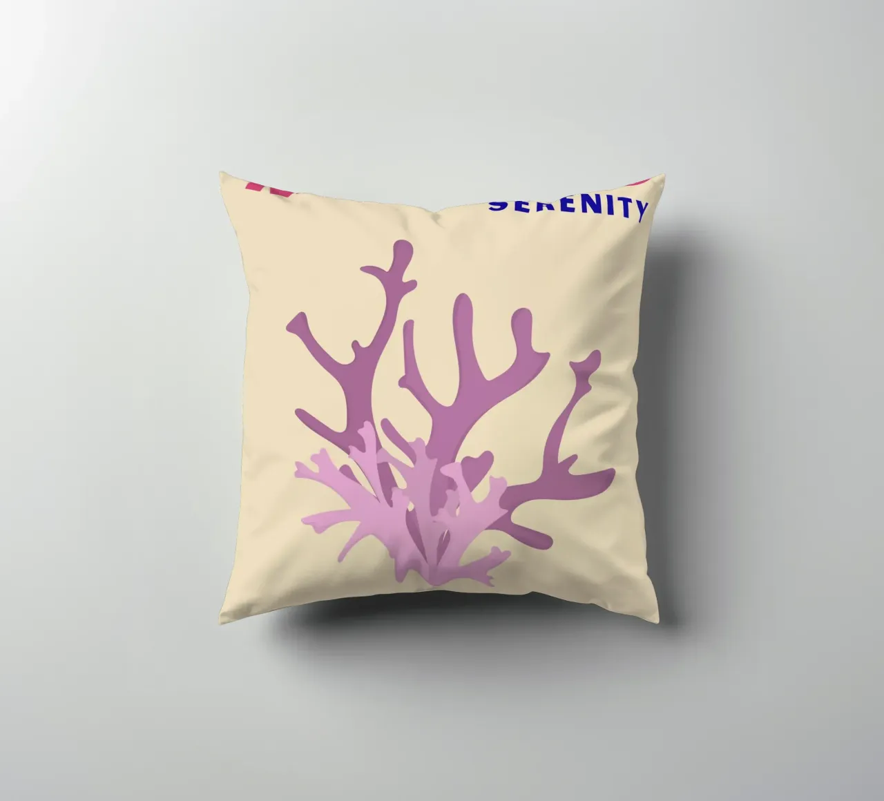 Maldives Coral: Abstract Ocean Art - Serene, Tropical, Aesth decorative cushion by NorwesClub