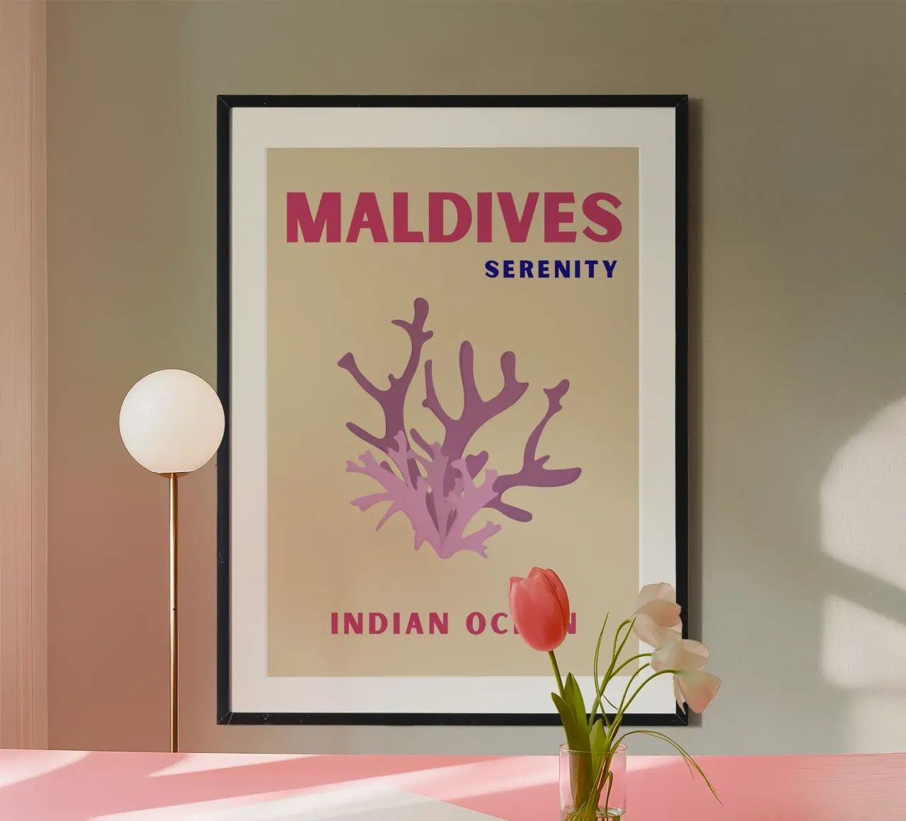 Corallo delle Maldive: arte astratta dell'oceano - Sereno, tropicale, estetico poster da NorwesClub