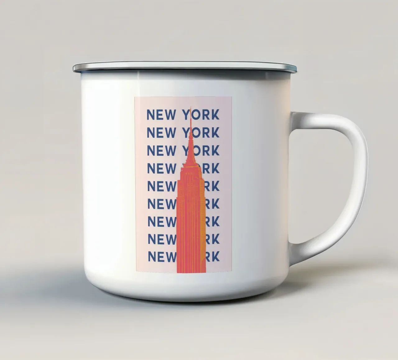 NYC Empire State: Poster iconico Pop Art - Audace, urbano, di tendenza tazza in smalto da NorwesClub