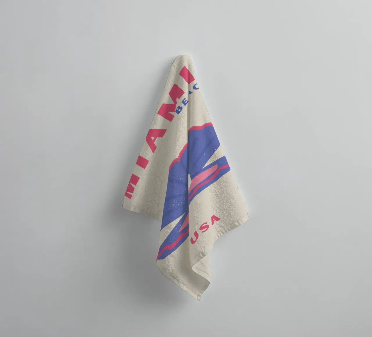 Miami Parel: Pop Art Strand Charme - Kust, Retro, Esthetisch badhanddoek van NorwesClub