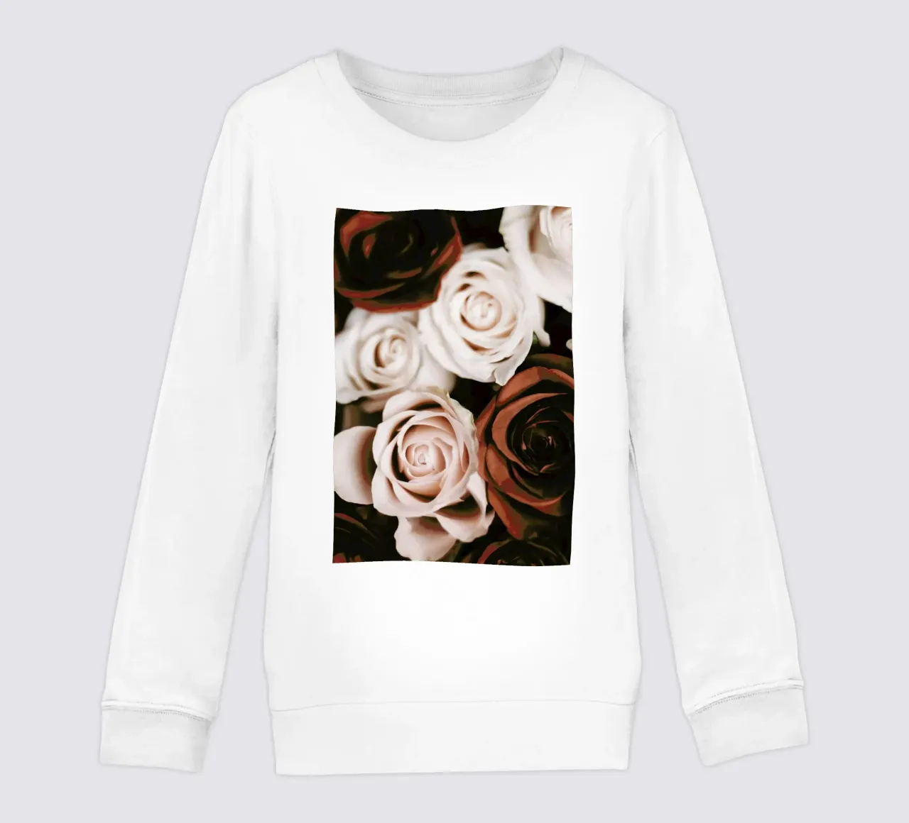 Mocca And Cream Roses felpa bambino da Ingrid Beddoes
