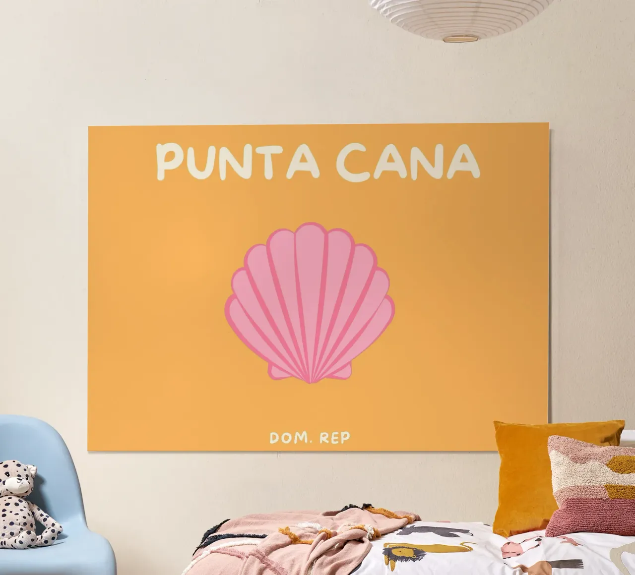 Conchiglia di Punta Cana: Arte tropicale minimalista - Spiaggia, carini, tr poster da NorwesClub