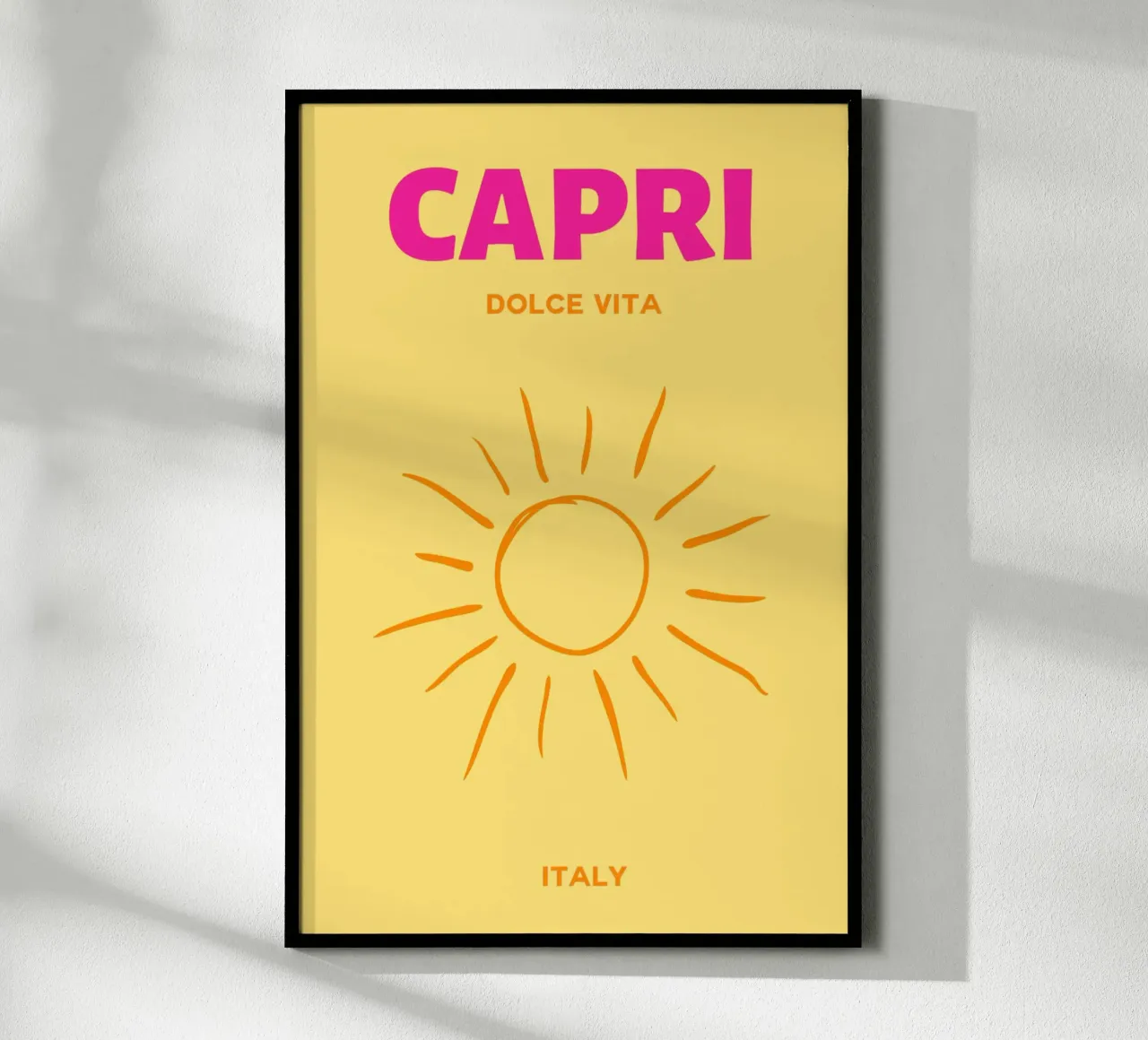 Poster Capri Dolce Vita - Sole Minimalista Ar poster da NorwesClub