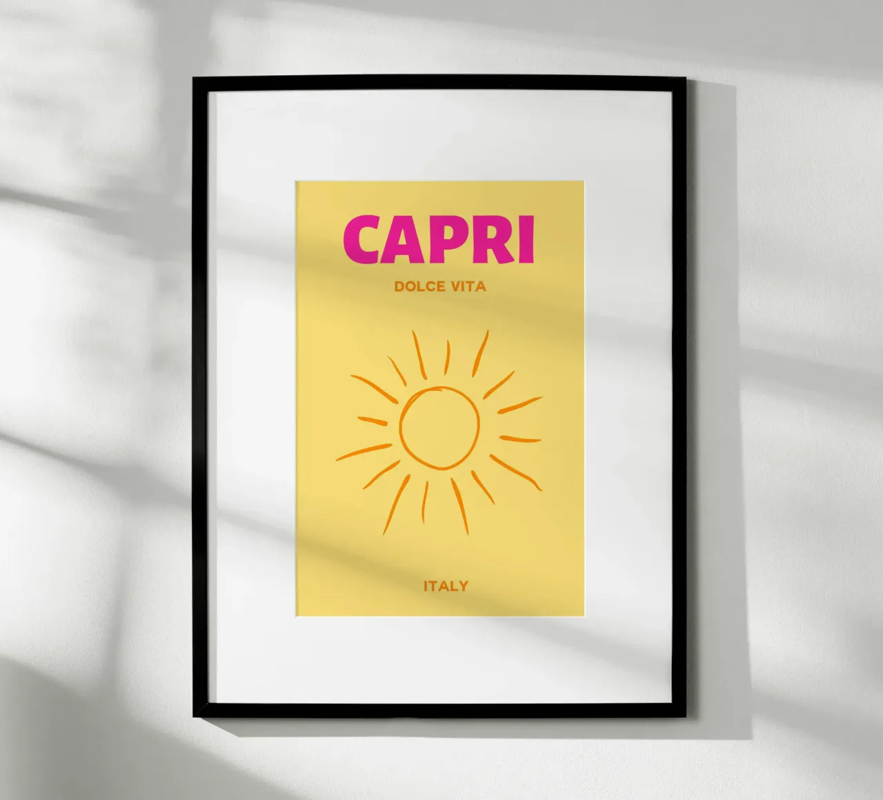Poster Capri Dolce Vita - Sole Minimalista Ar poster da NorwesClub