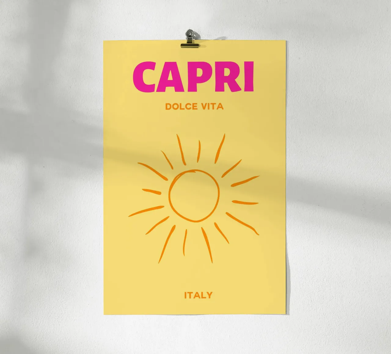 Poster Capri Dolce Vita - Sole Minimalista Ar poster da NorwesClub