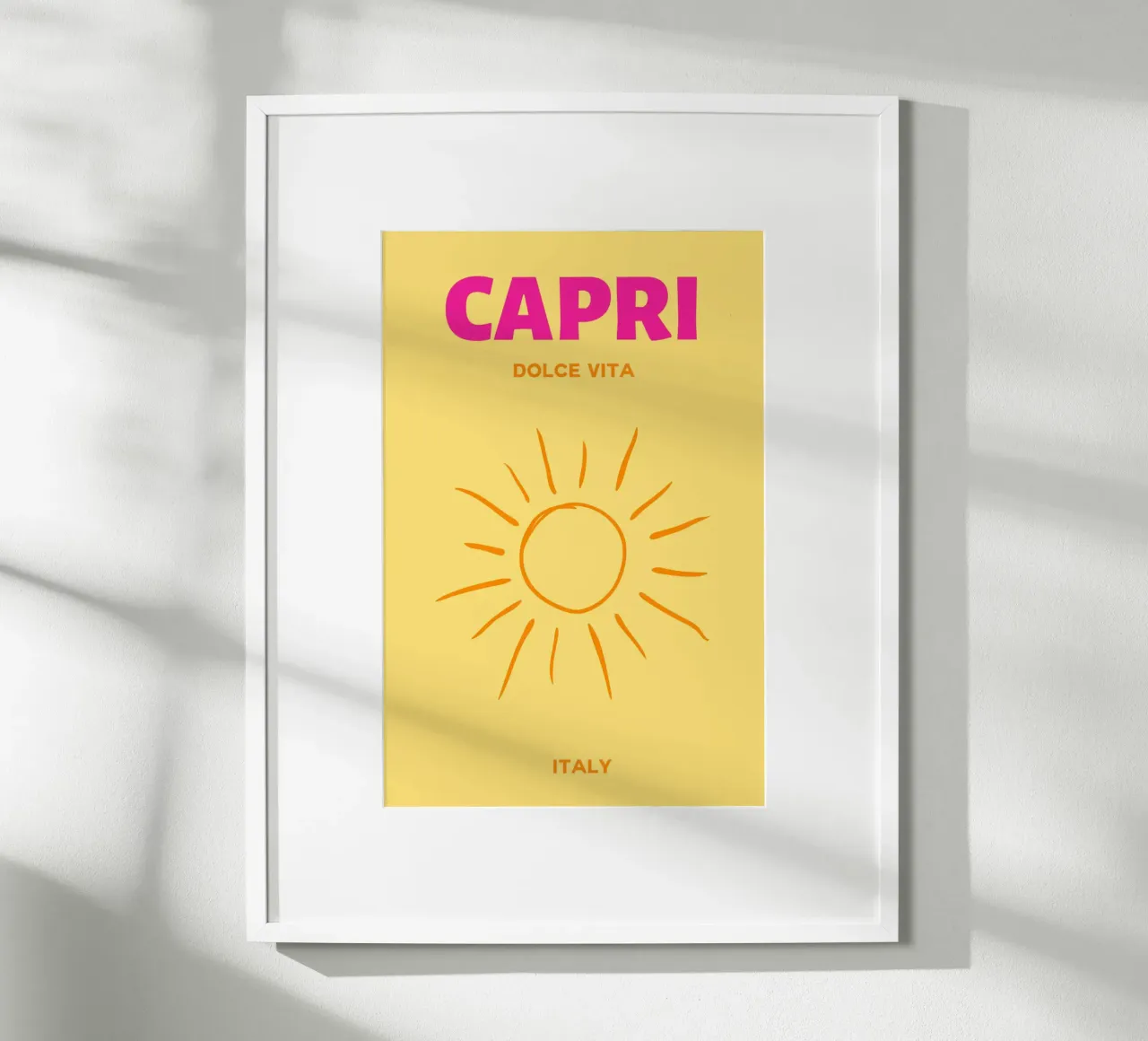 Poster Capri Dolce Vita - Sole Minimalista Ar poster da NorwesClub